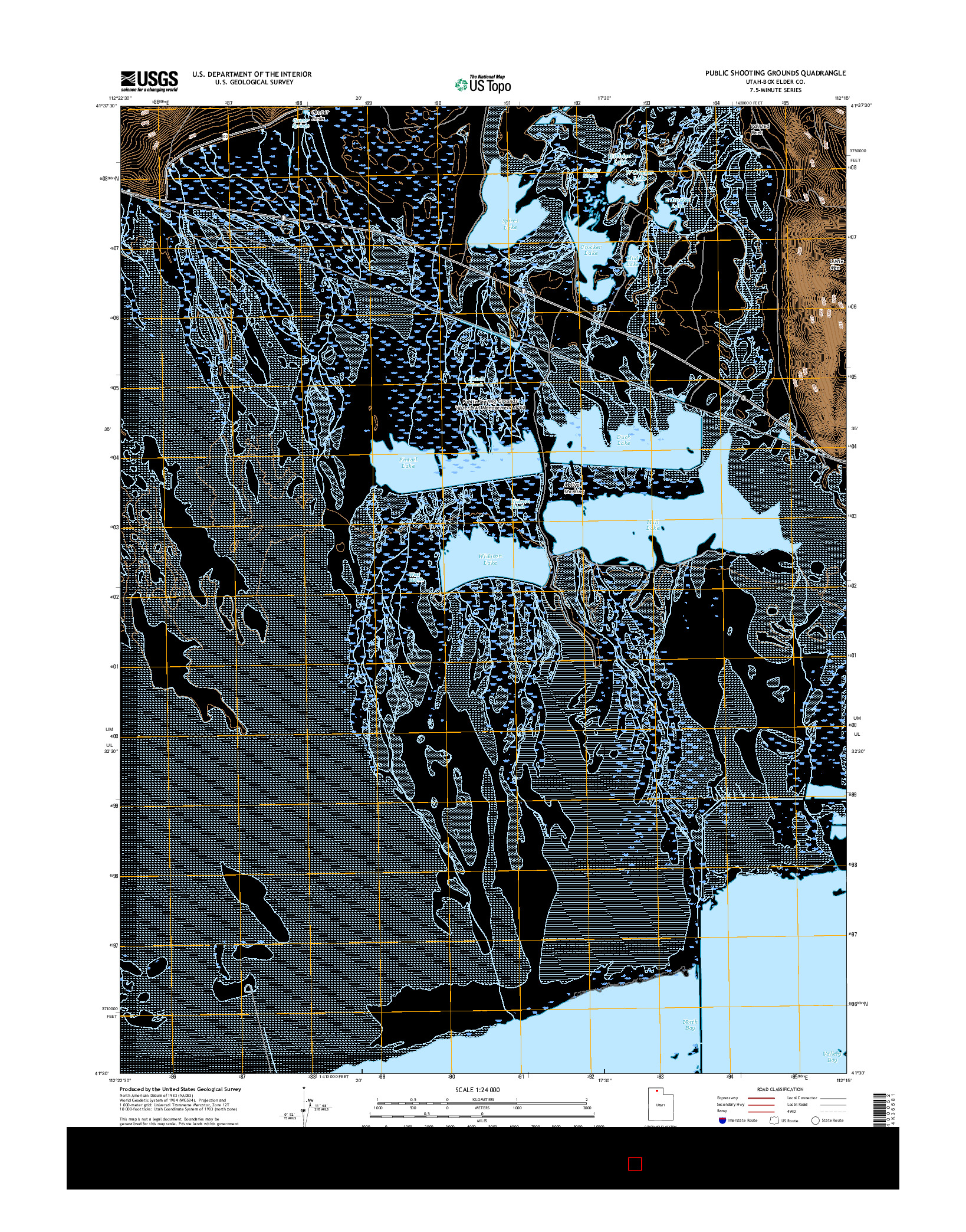 USGS US TOPO 7.5-MINUTE MAP FOR PUBLIC SHOOTING GROUNDS, UT 2017