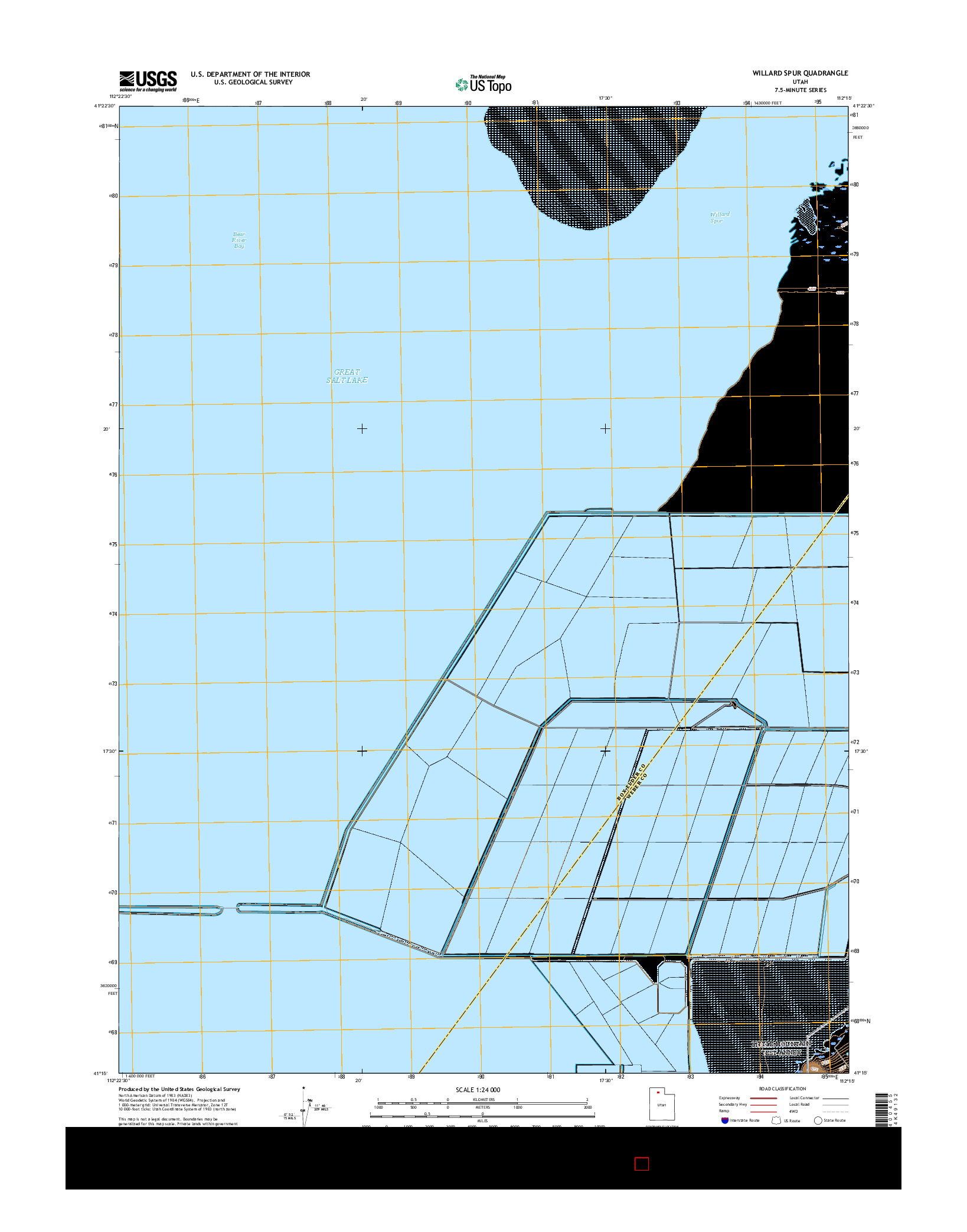 USGS US TOPO 7.5-MINUTE MAP FOR WILLARD SPUR, UT 2017