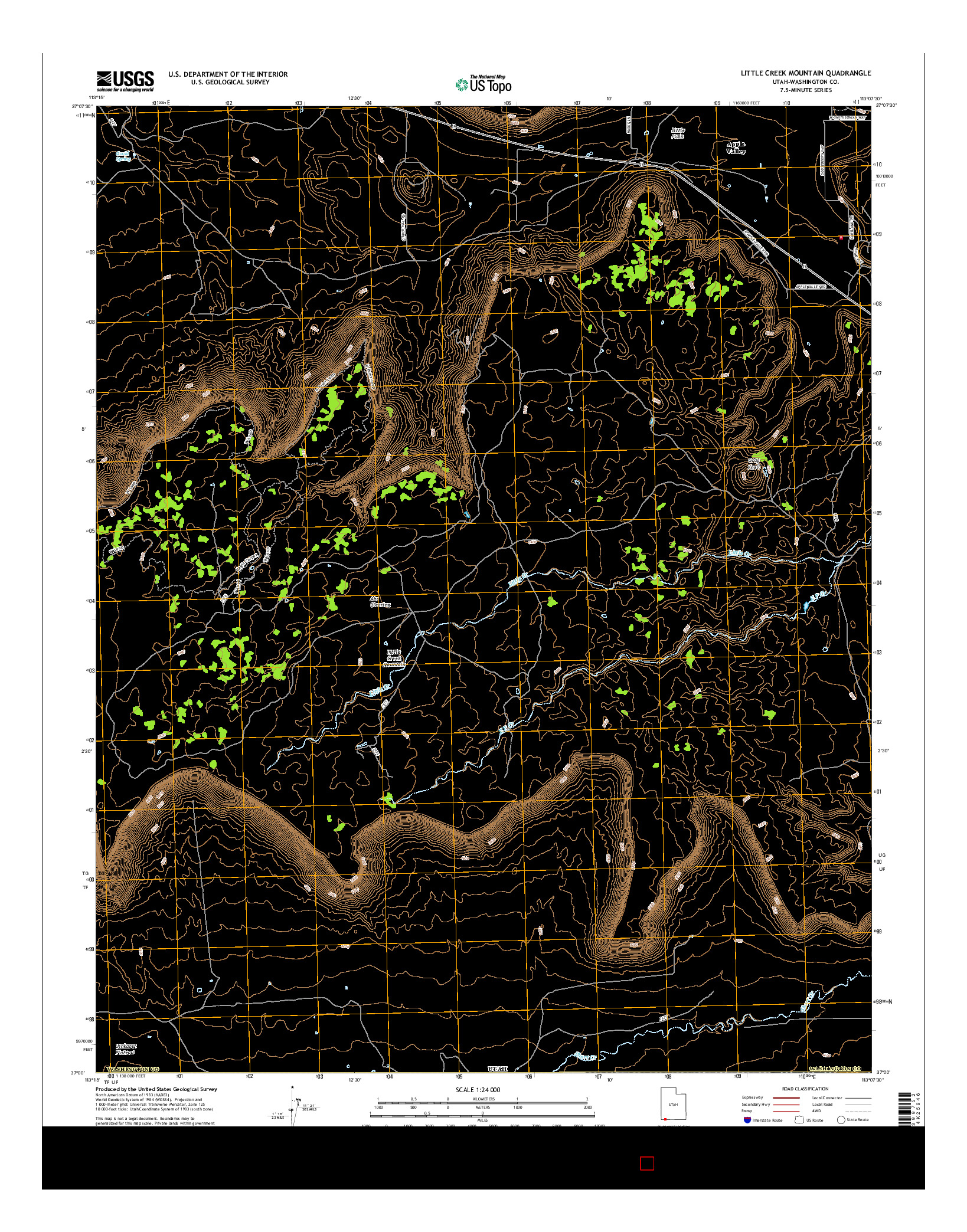 USGS US TOPO 7.5-MINUTE MAP FOR LITTLE CREEK MOUNTAIN, UT 2017