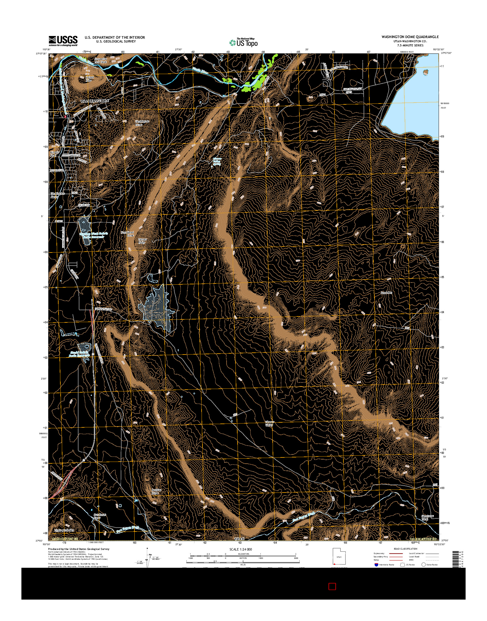 USGS US TOPO 7.5-MINUTE MAP FOR WASHINGTON DOME, UT 2017