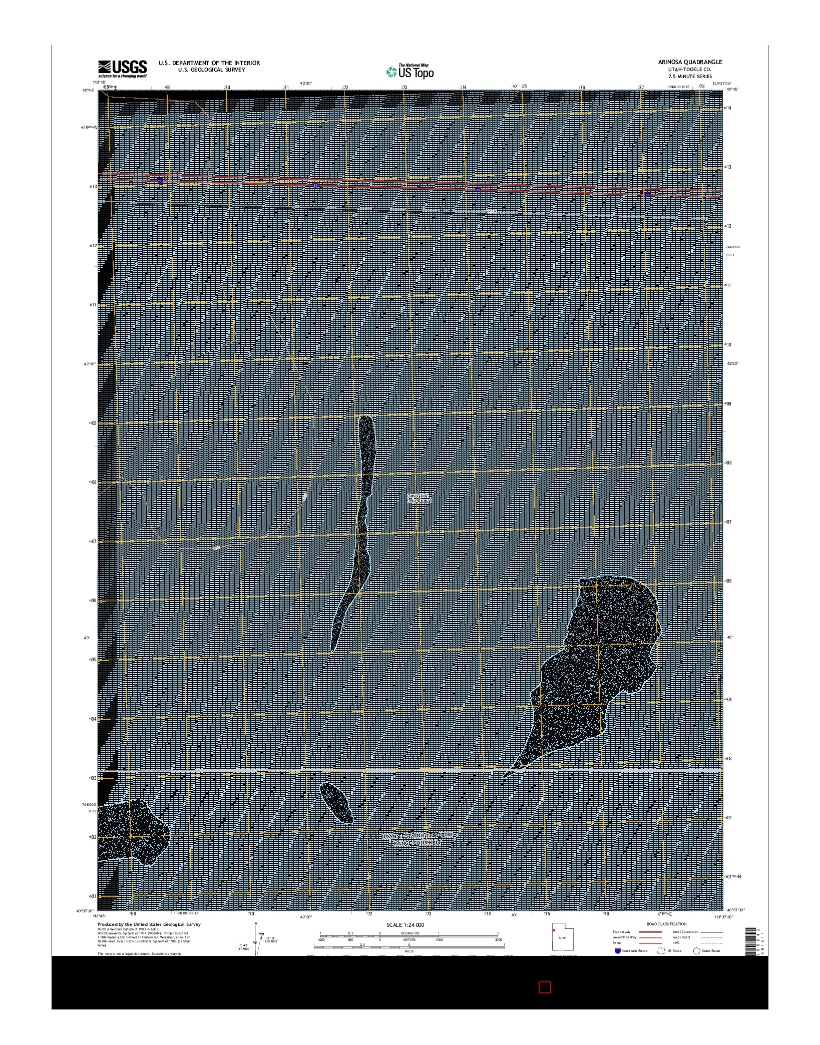 USGS US TOPO 7.5-MINUTE MAP FOR ARINOSA, UT 2017