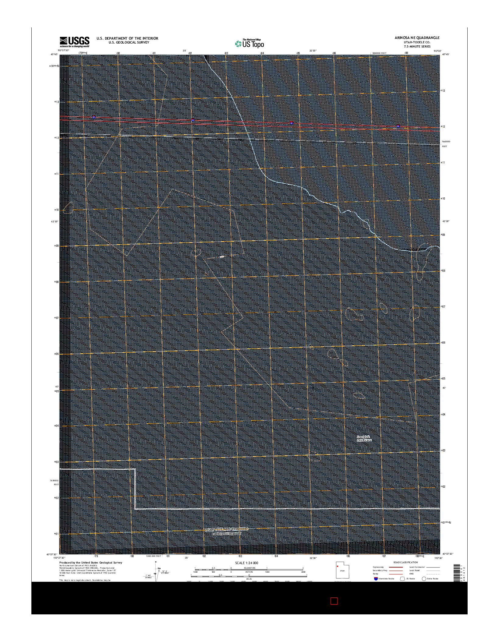 USGS US TOPO 7.5-MINUTE MAP FOR ARINOSA NE, UT 2017