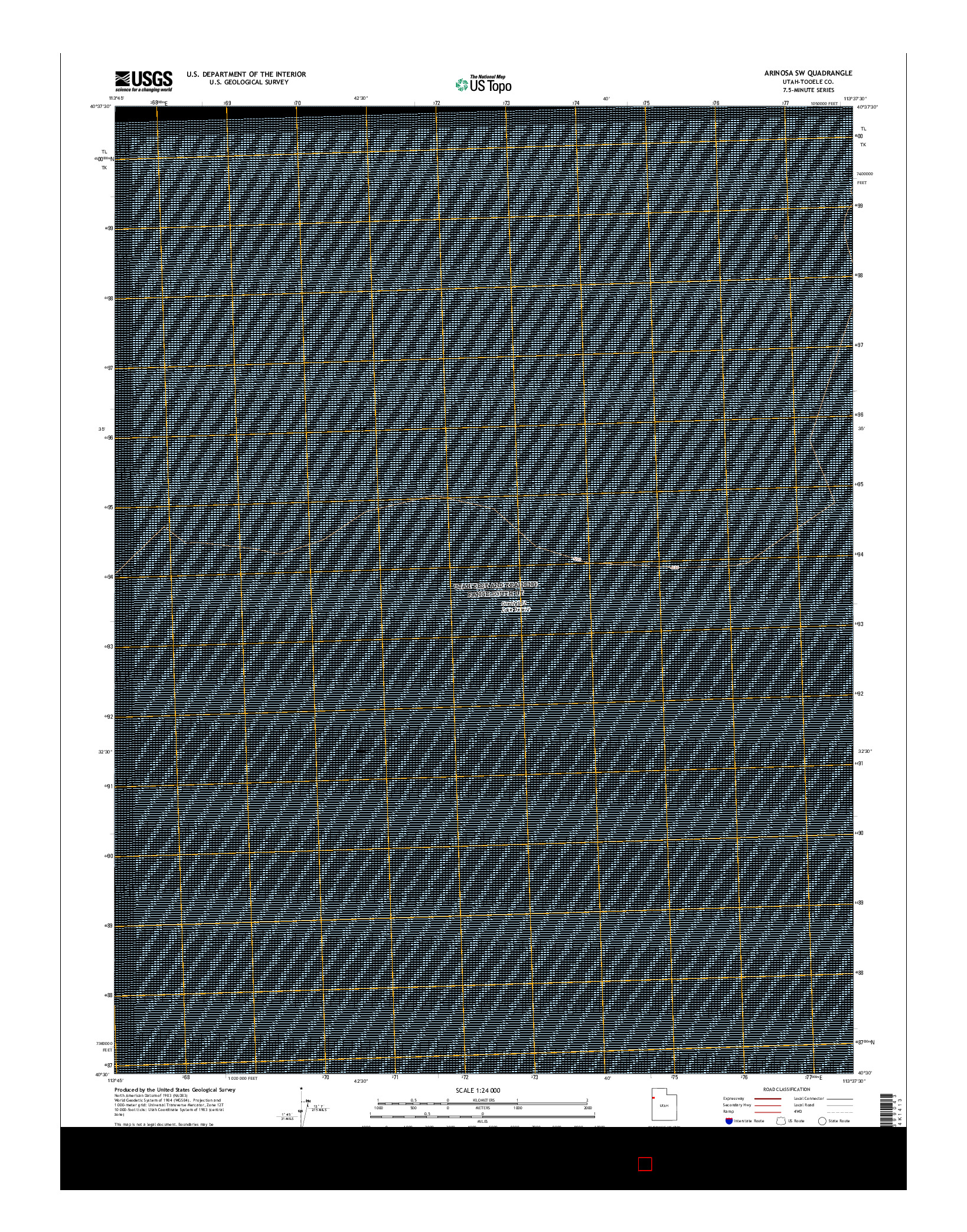 USGS US TOPO 7.5-MINUTE MAP FOR ARINOSA SW, UT 2017