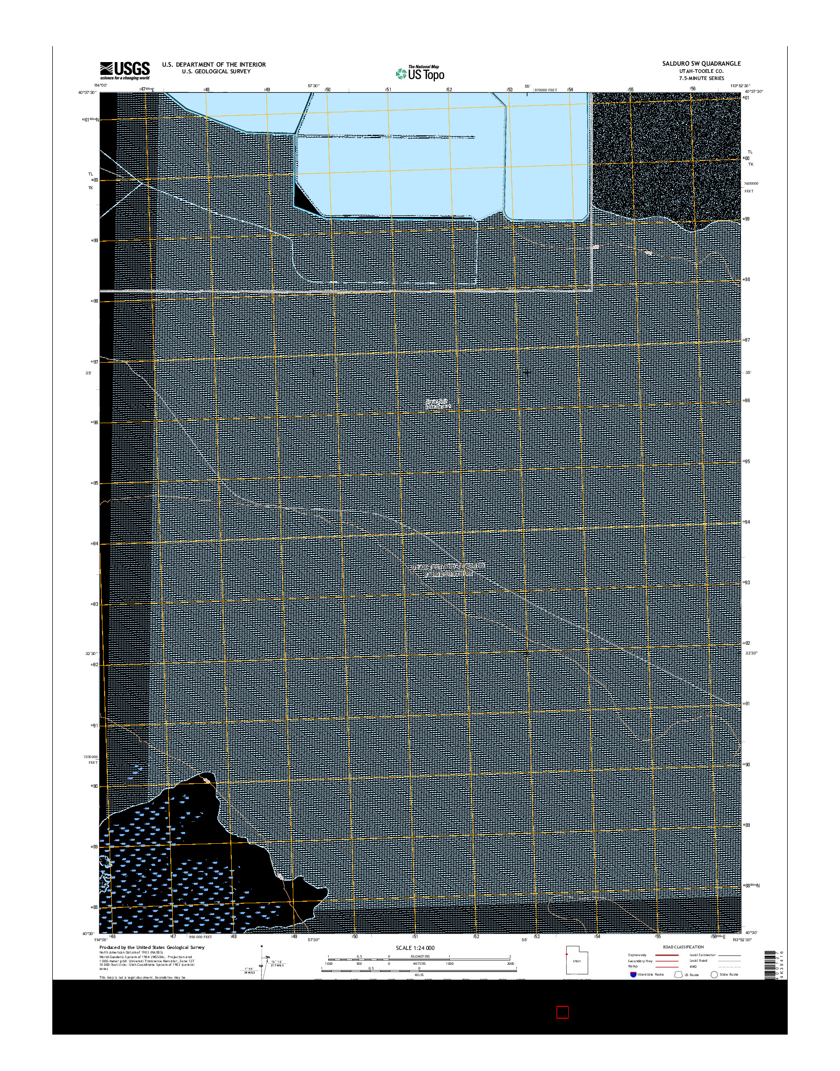 USGS US TOPO 7.5-MINUTE MAP FOR SALDURO SW, UT 2017