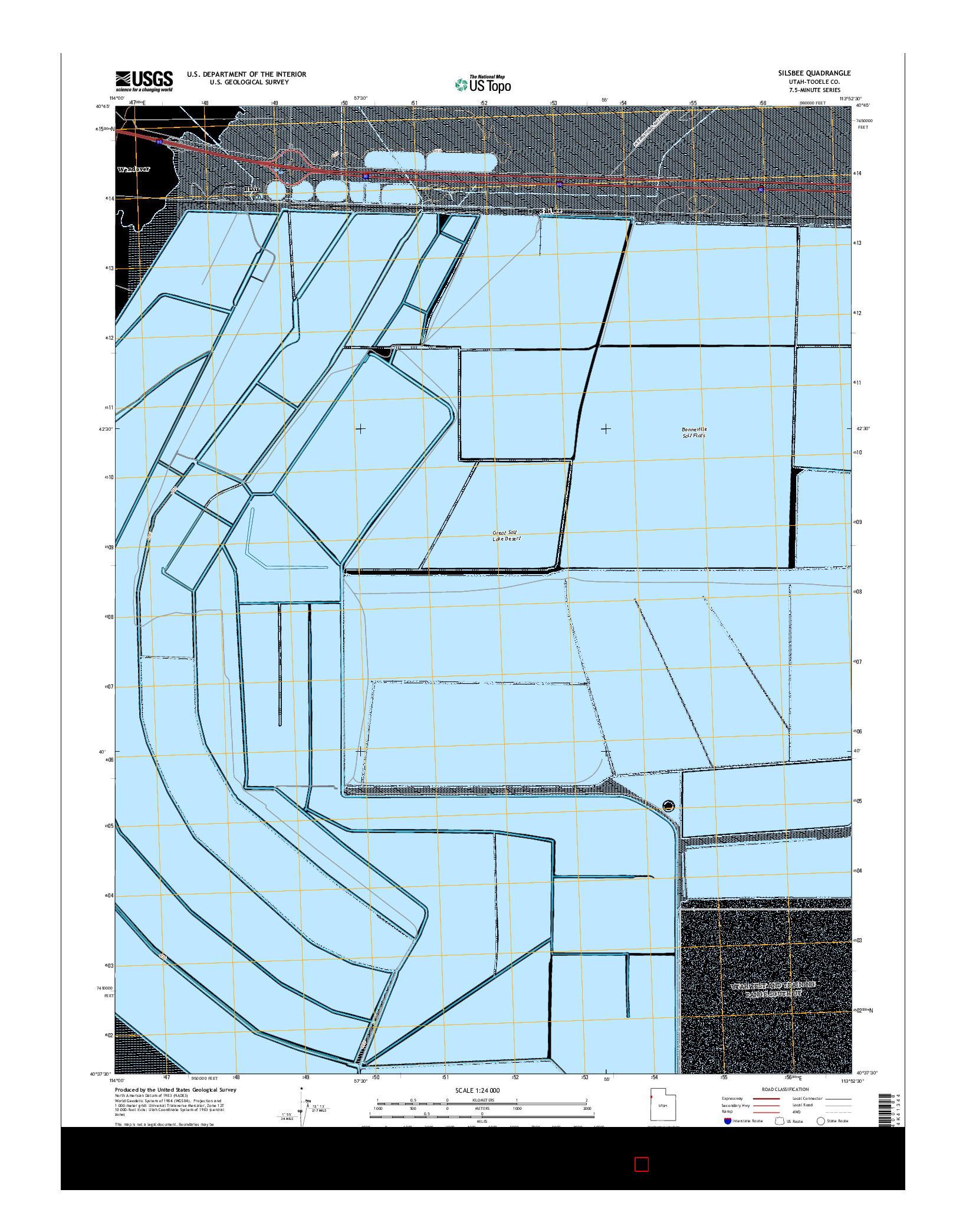 USGS US TOPO 7.5-MINUTE MAP FOR SILSBEE, UT 2017