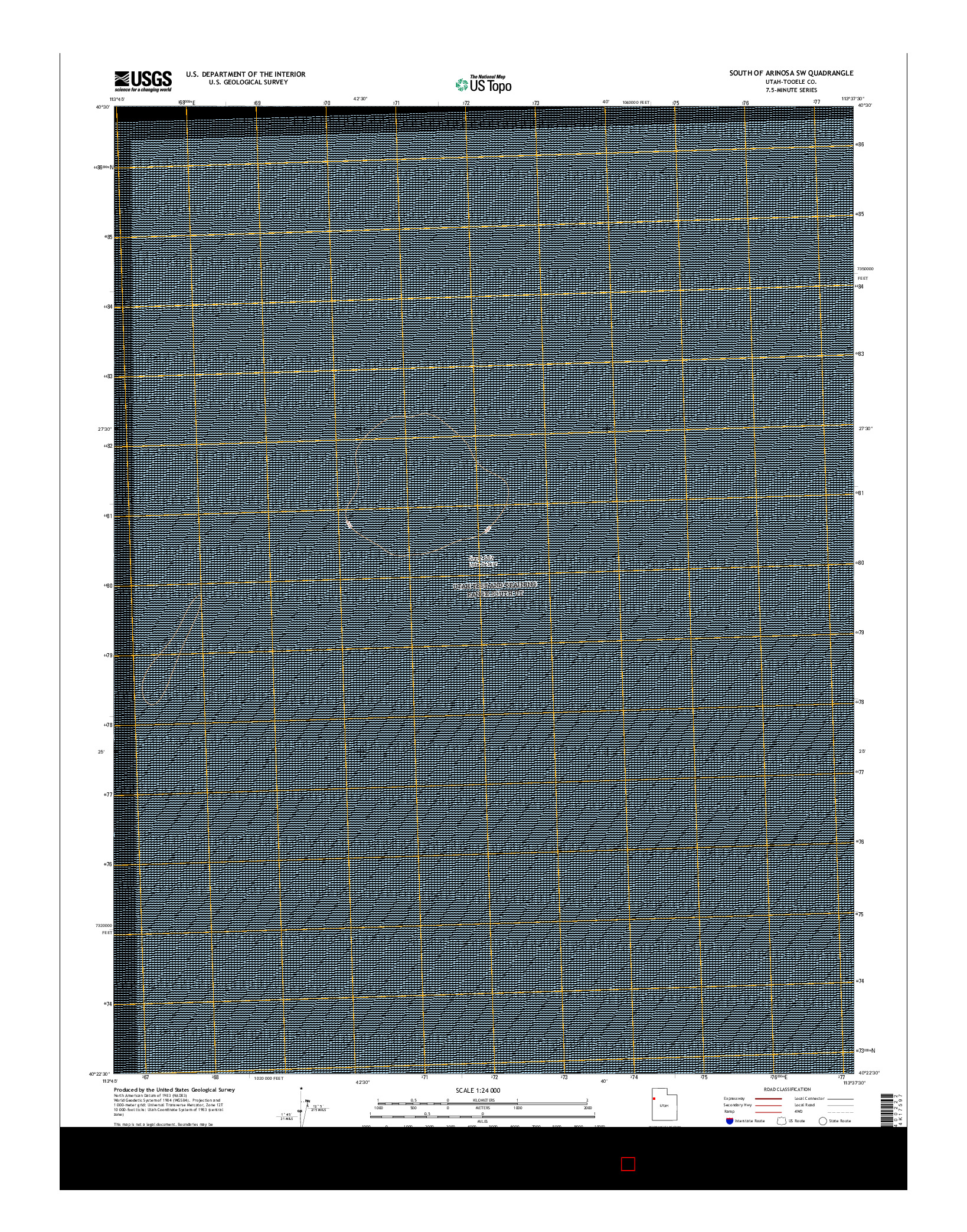 USGS US TOPO 7.5-MINUTE MAP FOR SOUTH OF ARINOSA SW, UT 2017