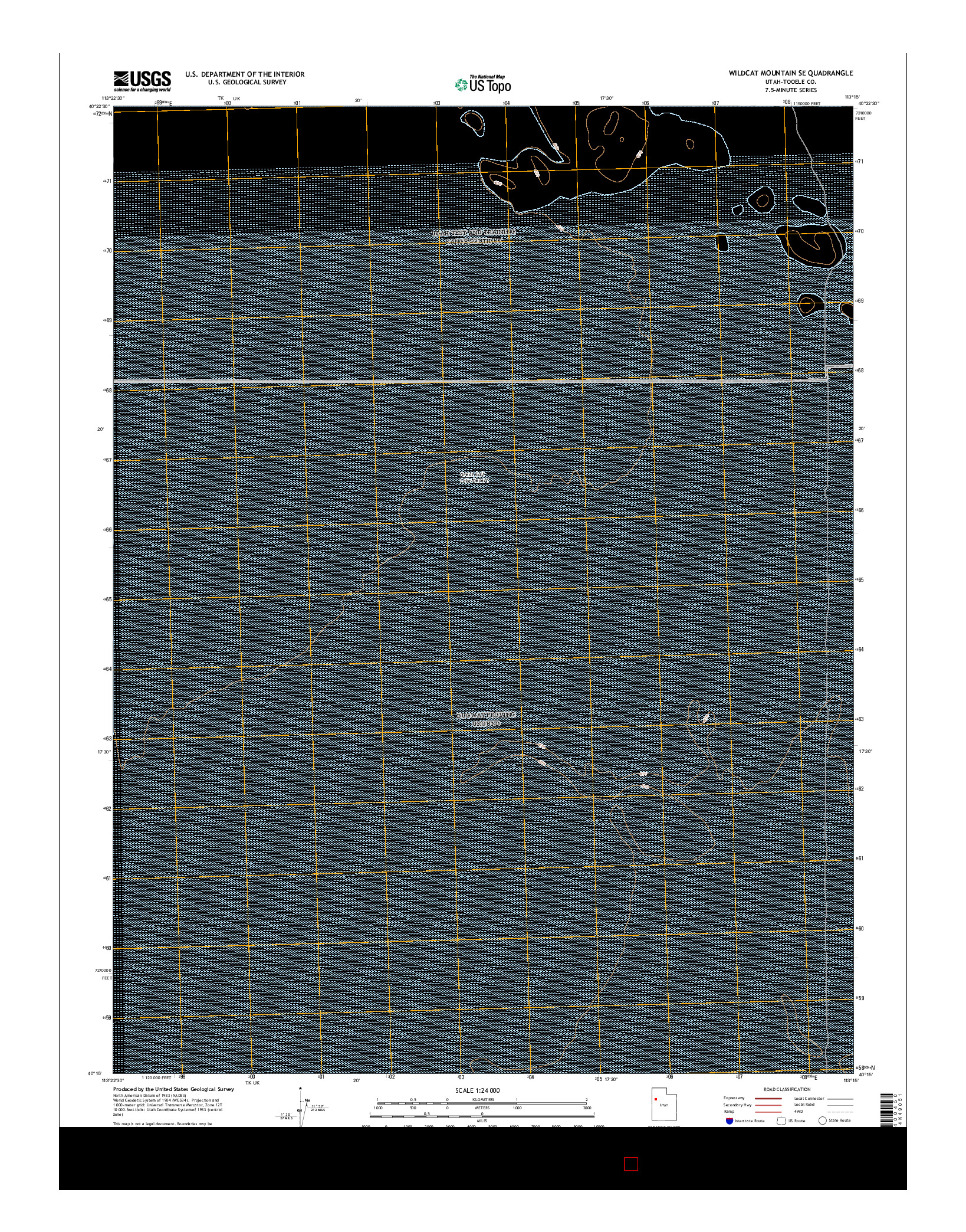 USGS US TOPO 7.5-MINUTE MAP FOR WILDCAT MOUNTAIN SE, UT 2017