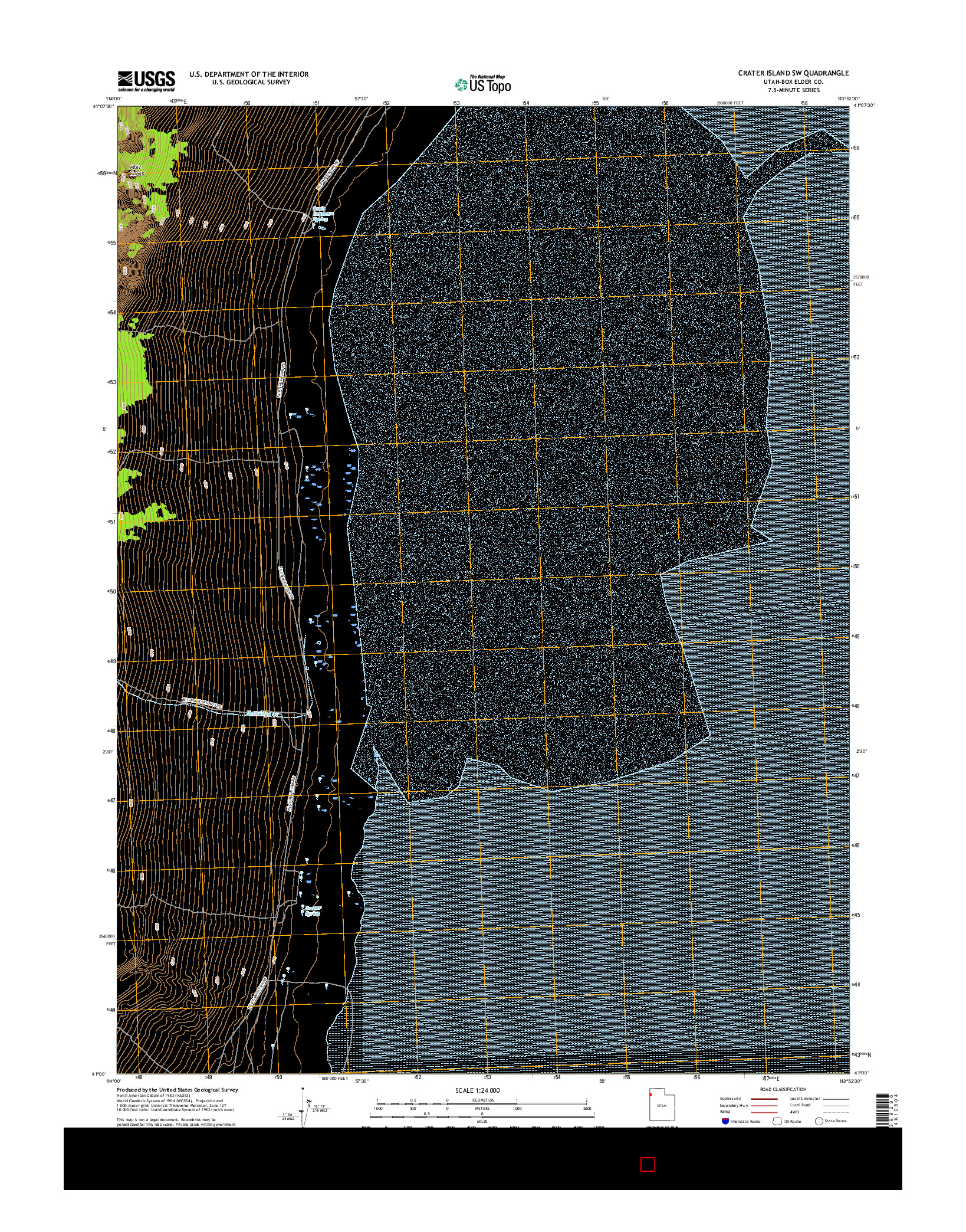 USGS US TOPO 7.5-MINUTE MAP FOR CRATER ISLAND SW, UT 2017