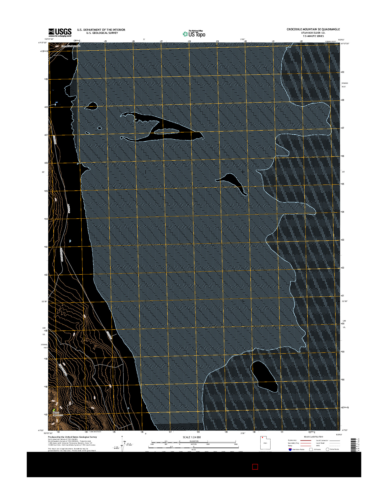 USGS US TOPO 7.5-MINUTE MAP FOR CROCODILE MOUNTAIN SE, UT 2017