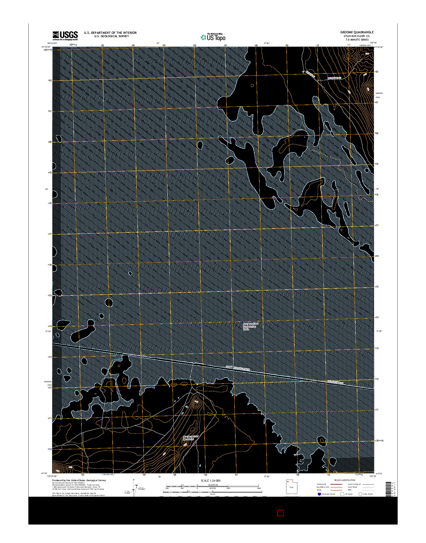 USGS US TOPO 7.5-MINUTE MAP FOR GROOME, UT 2017