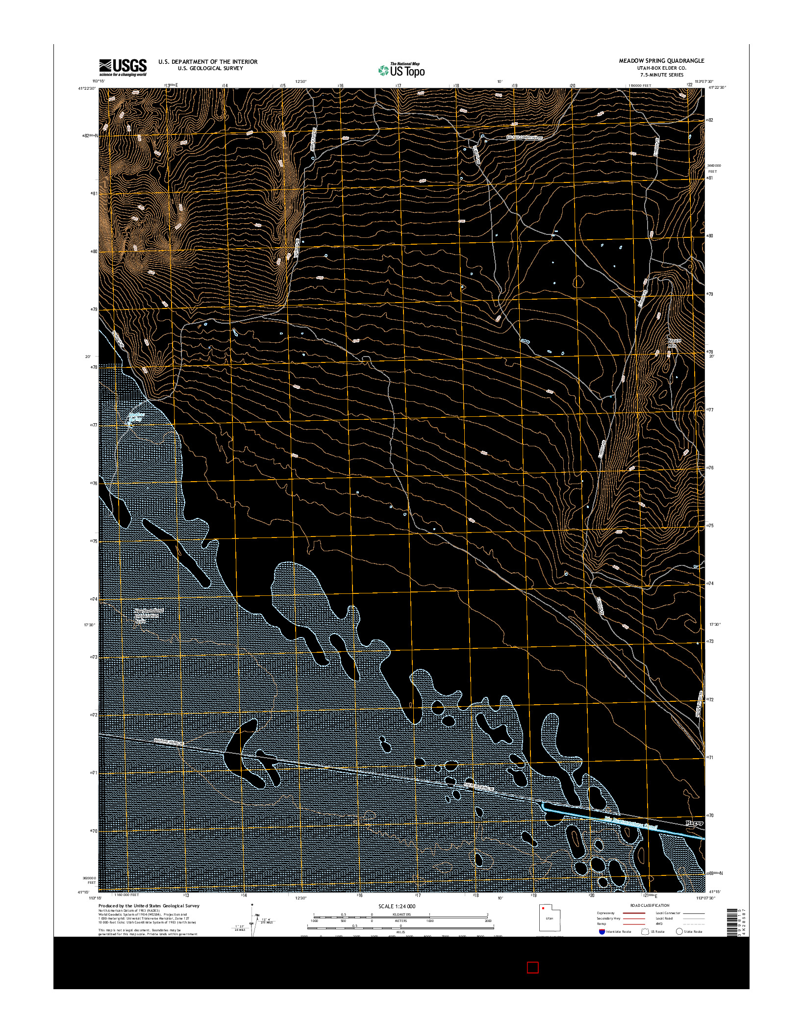 USGS US TOPO 7.5-MINUTE MAP FOR MEADOW SPRING, UT 2017