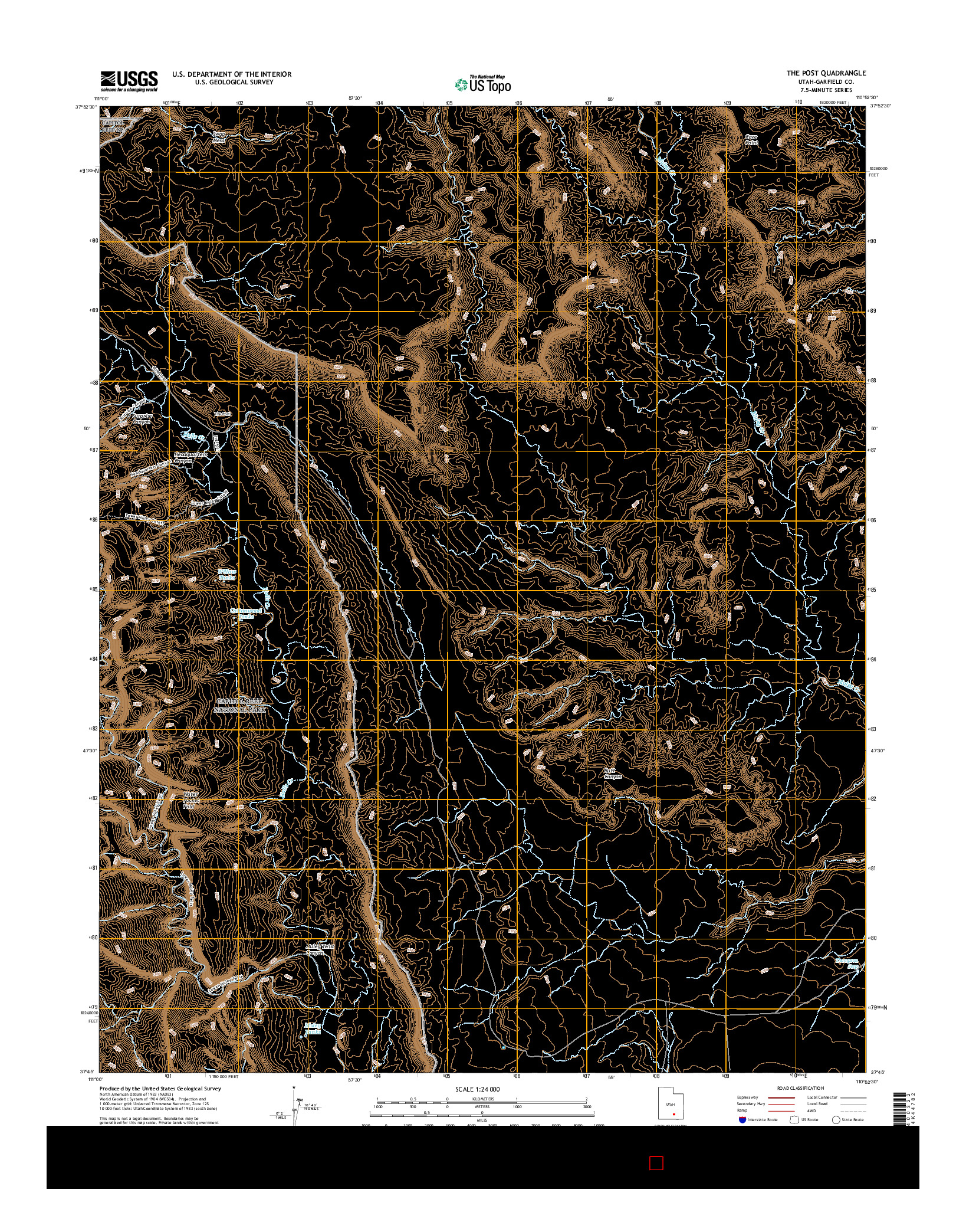 USGS US TOPO 7.5-MINUTE MAP FOR THE POST, UT 2017