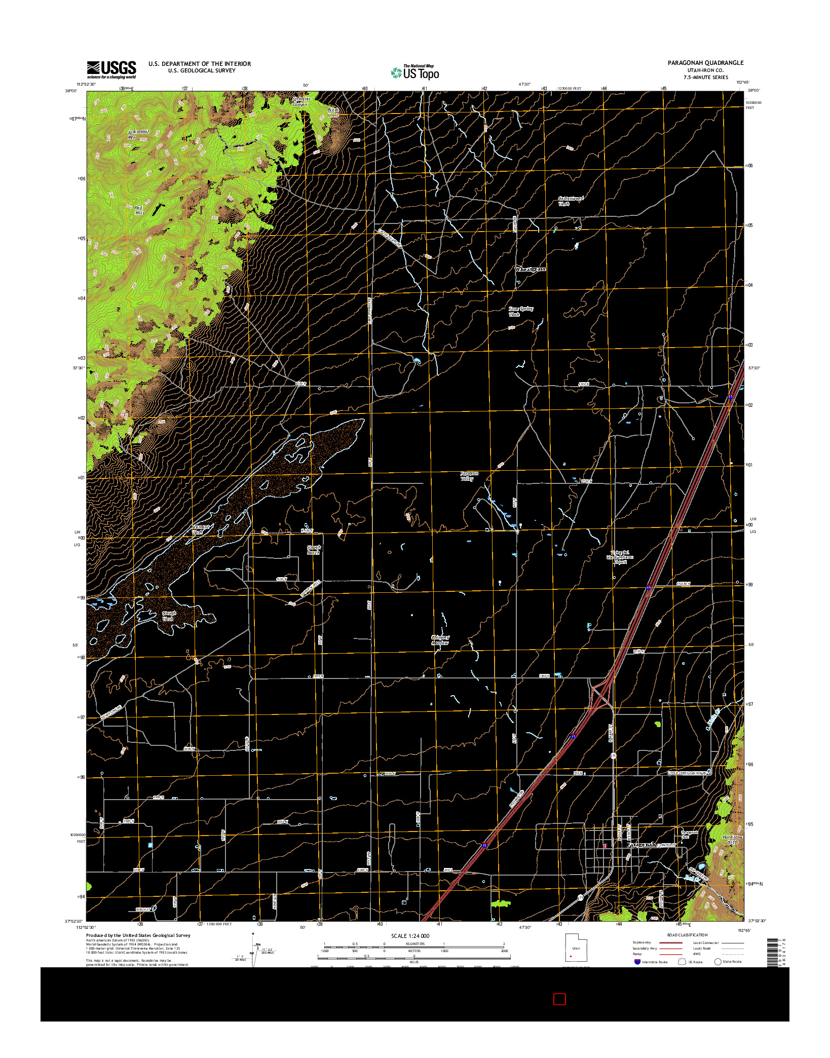USGS US TOPO 7.5-MINUTE MAP FOR PARAGONAH, UT 2017