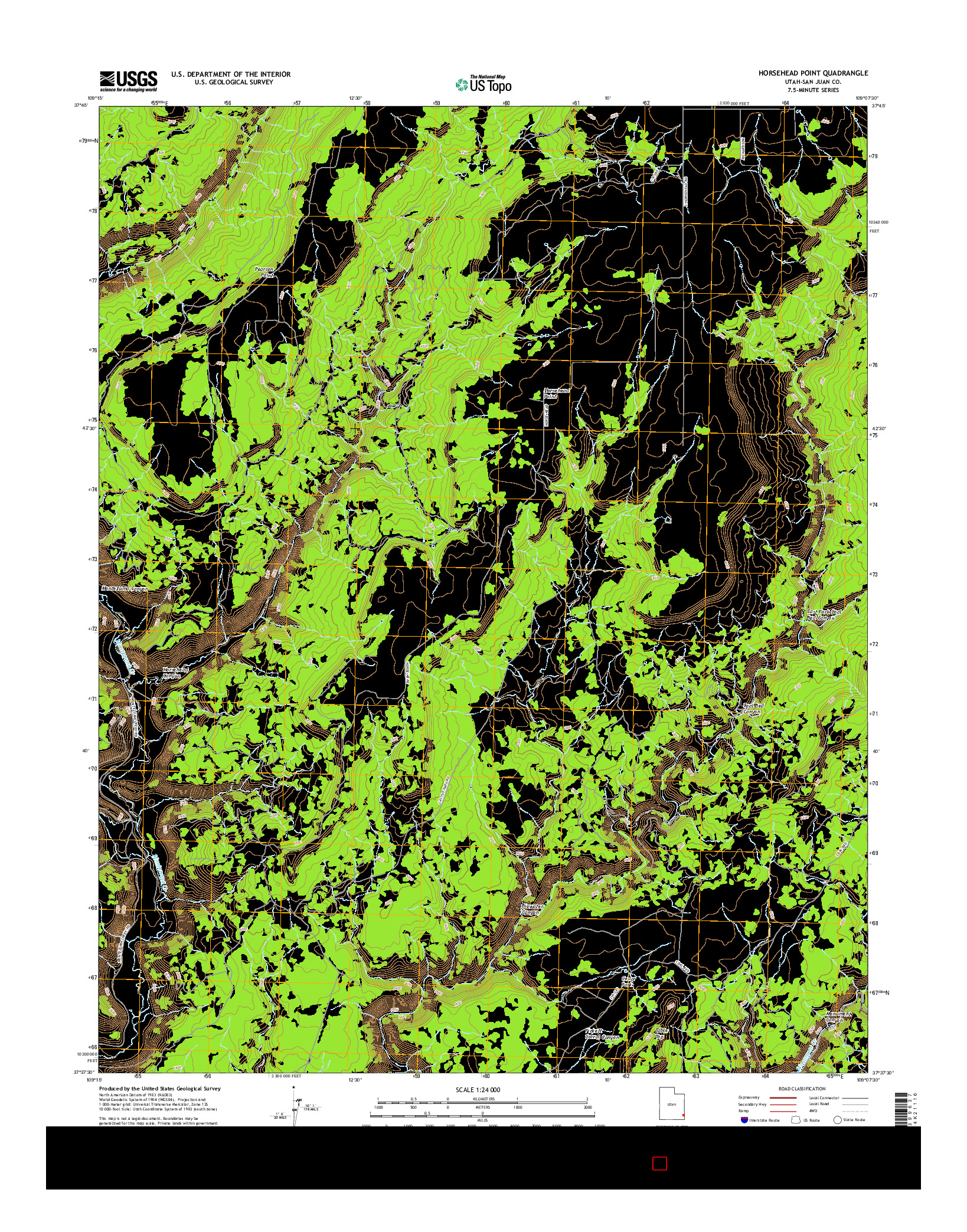 USGS US TOPO 7.5-MINUTE MAP FOR HORSEHEAD POINT, UT 2017