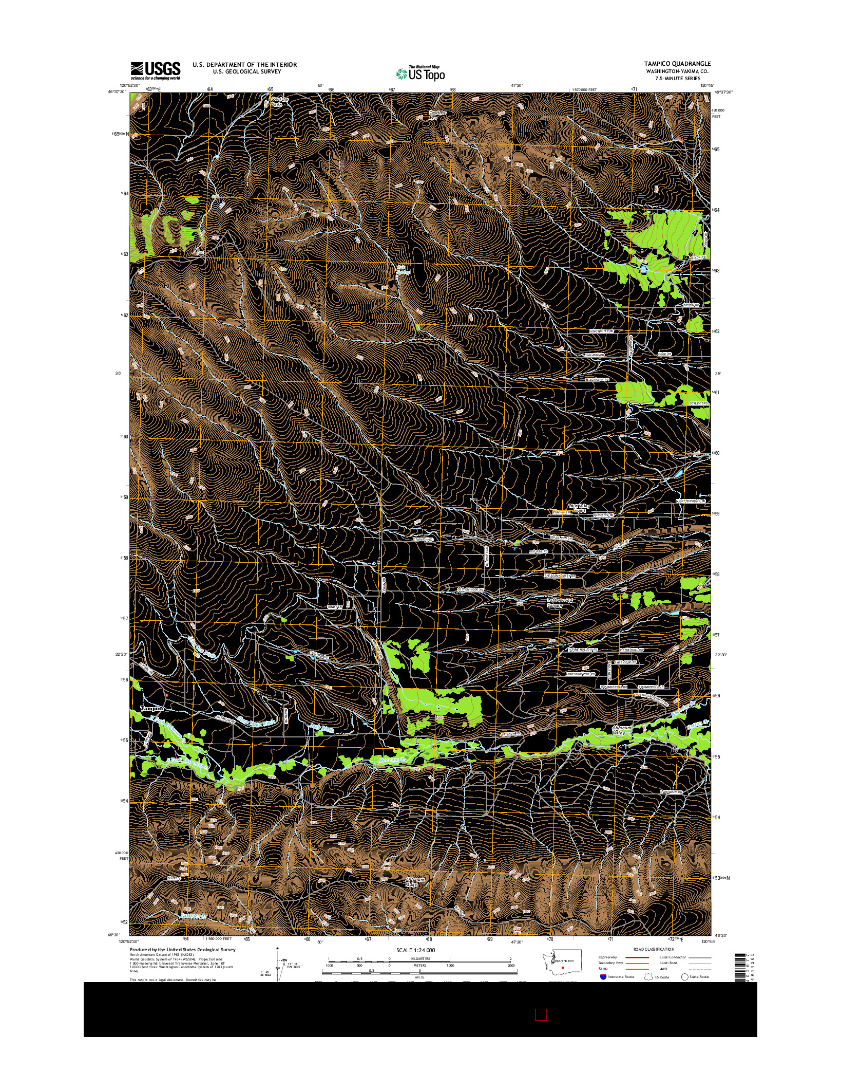 USGS US TOPO 7.5-MINUTE MAP FOR TAMPICO, WA 2017