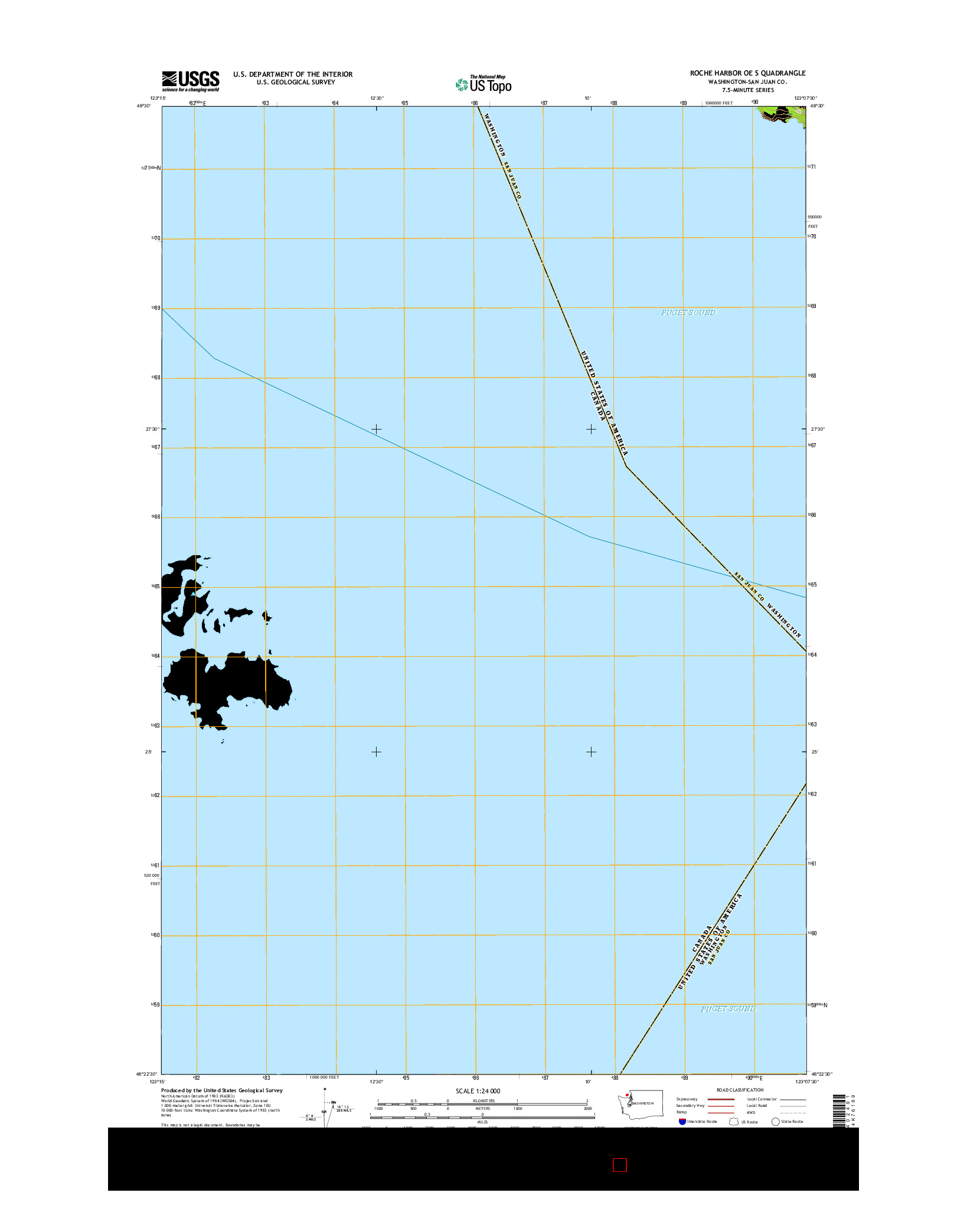 USGS US TOPO 7.5-MINUTE MAP FOR ROCHE HARBOR OE S, WA 2017