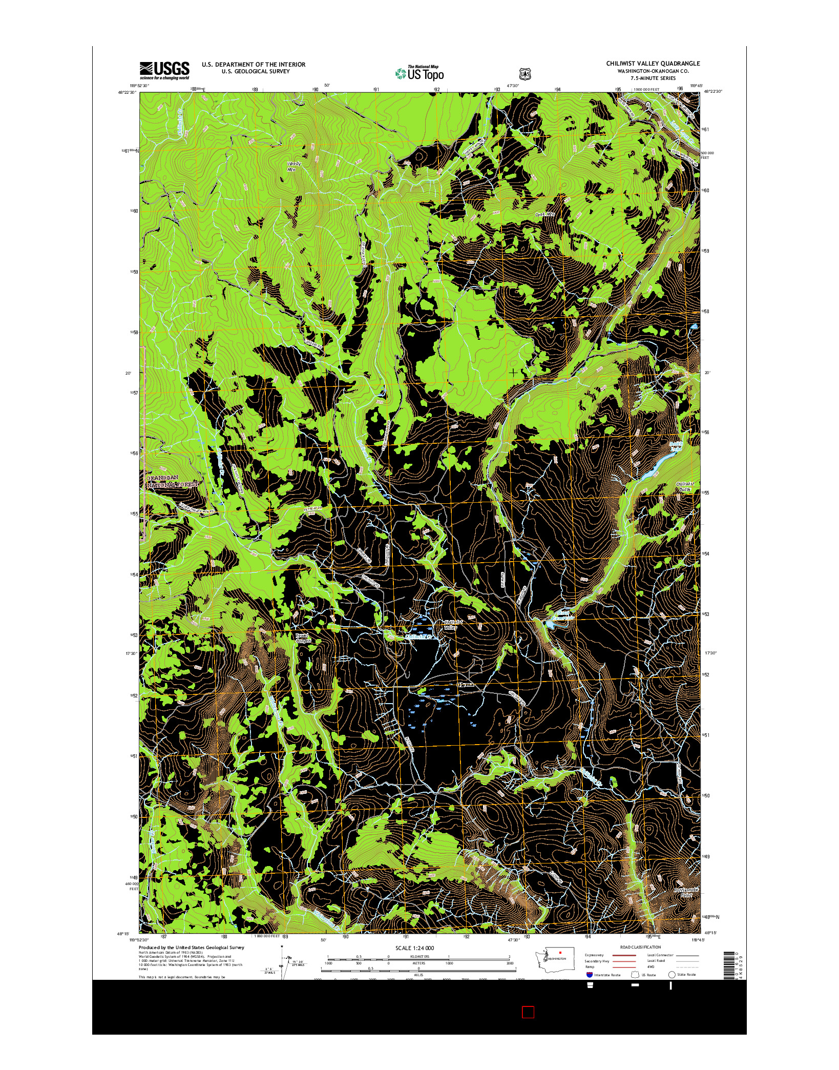 USGS US TOPO 7.5-MINUTE MAP FOR CHILIWIST VALLEY, WA 2017