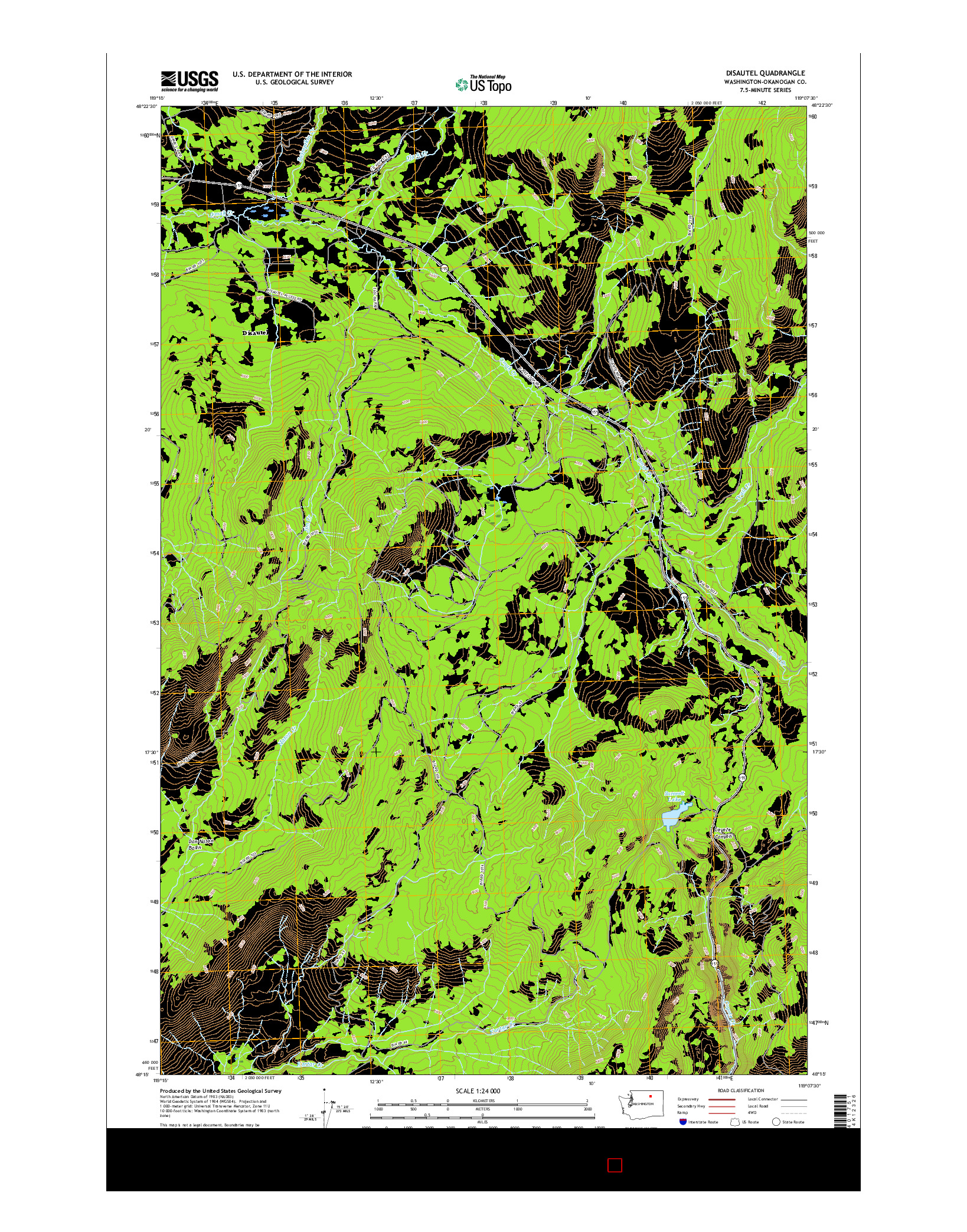 USGS US TOPO 7.5-MINUTE MAP FOR DISAUTEL, WA 2017