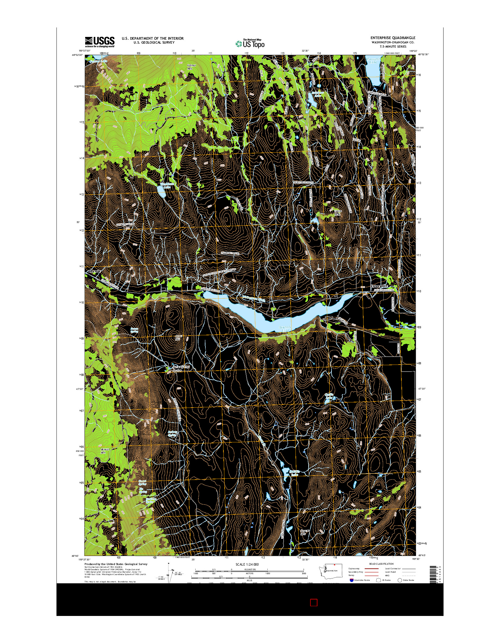 USGS US TOPO 7.5-MINUTE MAP FOR ENTERPRISE, WA 2017