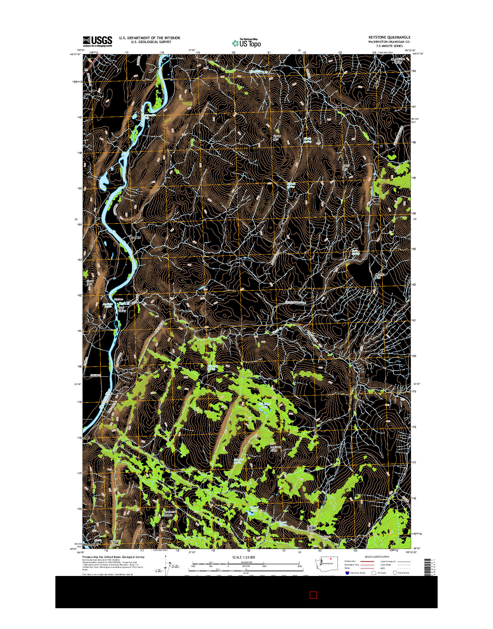 USGS US TOPO 7.5-MINUTE MAP FOR KEYSTONE, WA 2017