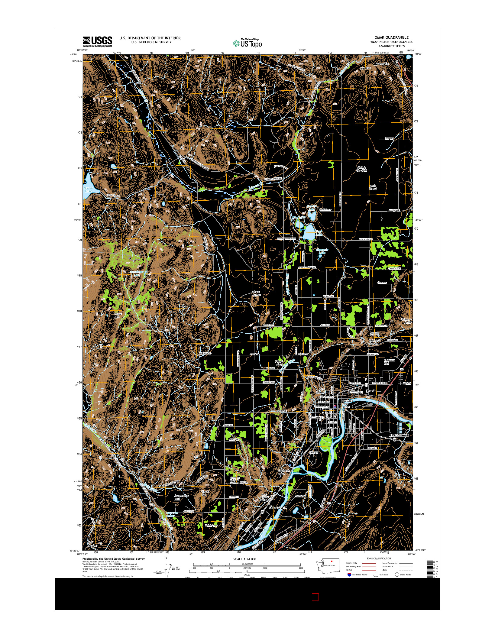 USGS US TOPO 7.5-MINUTE MAP FOR OMAK, WA 2017