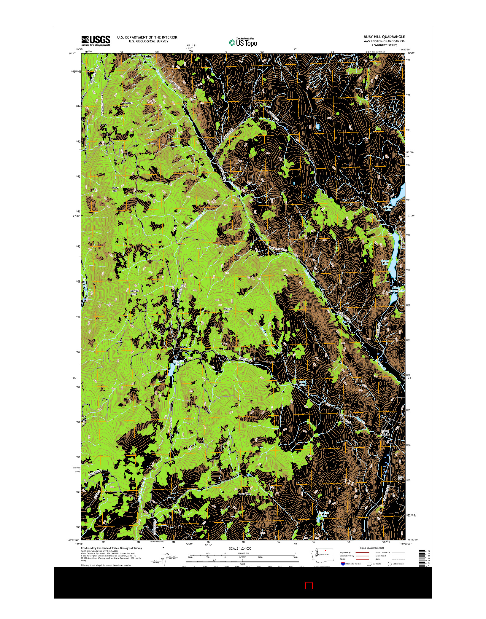 USGS US TOPO 7.5-MINUTE MAP FOR RUBY HILL, WA 2017