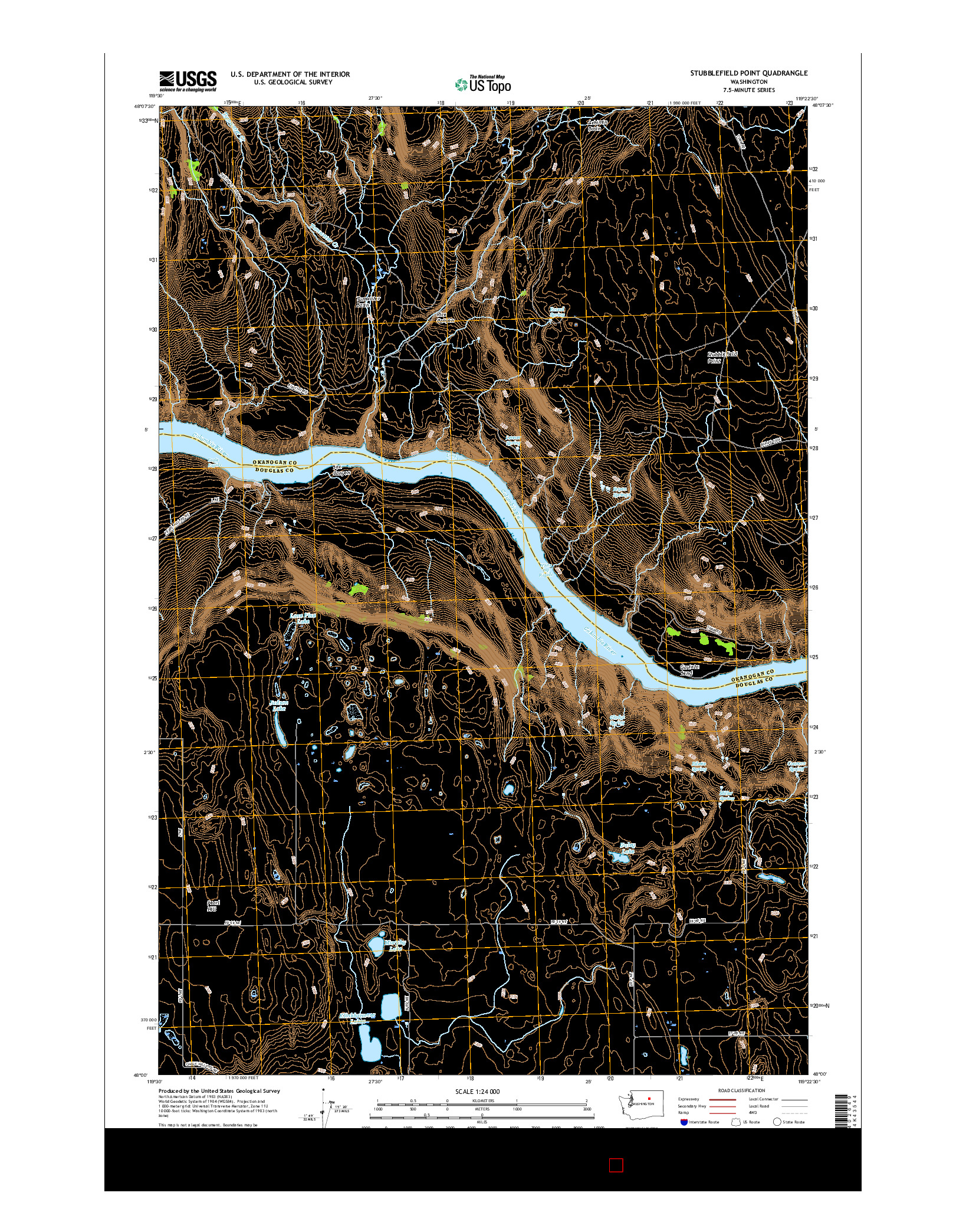 USGS US TOPO 7.5-MINUTE MAP FOR STUBBLEFIELD POINT, WA 2017