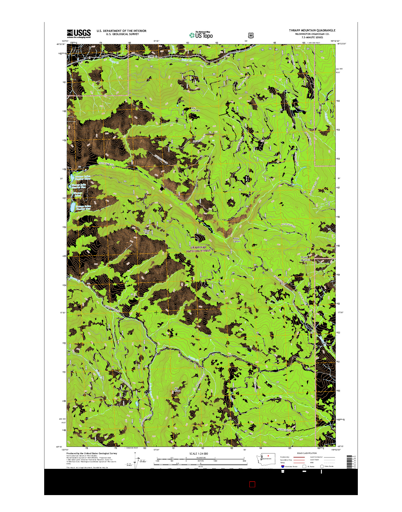 USGS US TOPO 7.5-MINUTE MAP FOR THRAPP MOUNTAIN, WA 2017