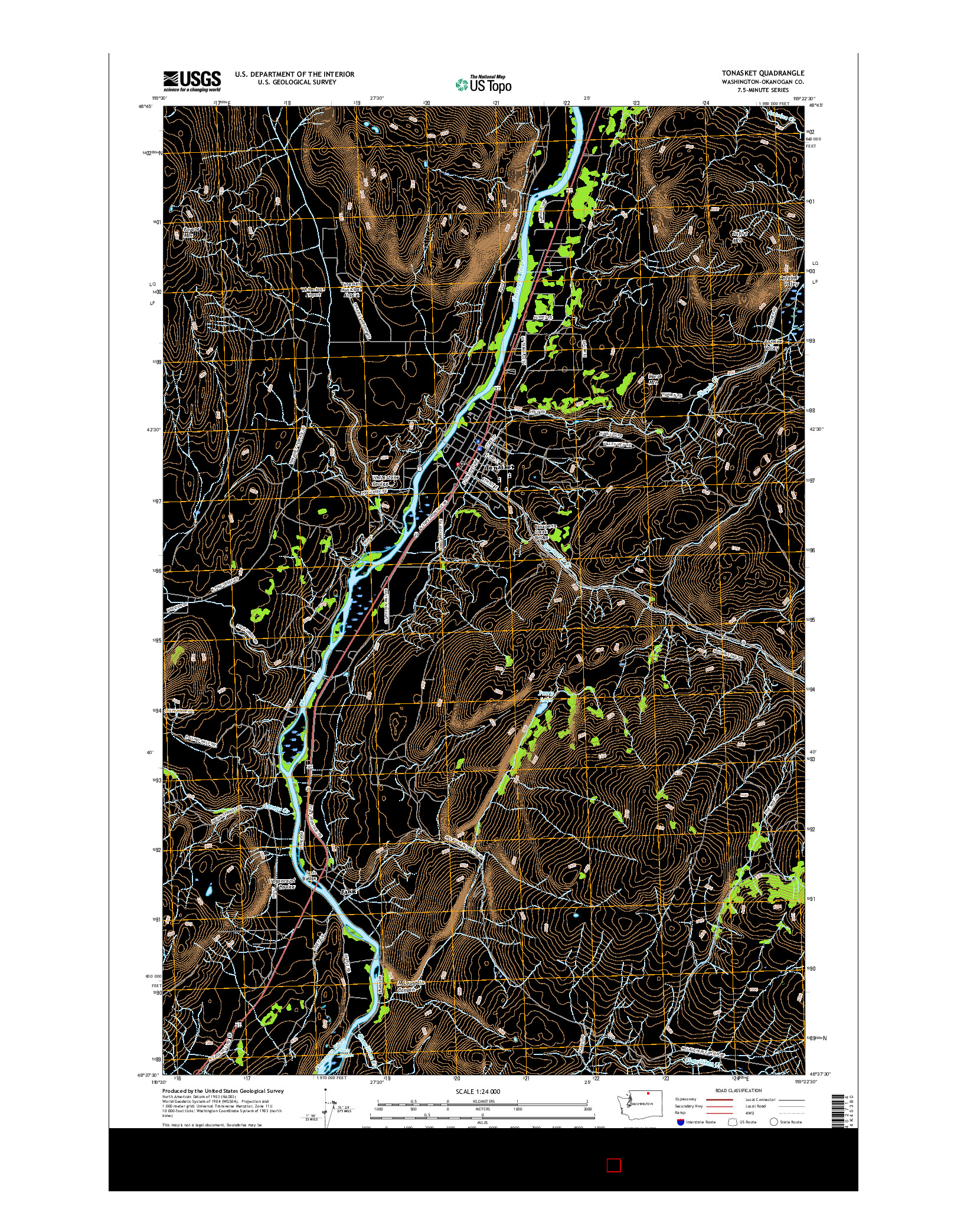 USGS US TOPO 7.5-MINUTE MAP FOR TONASKET, WA 2017