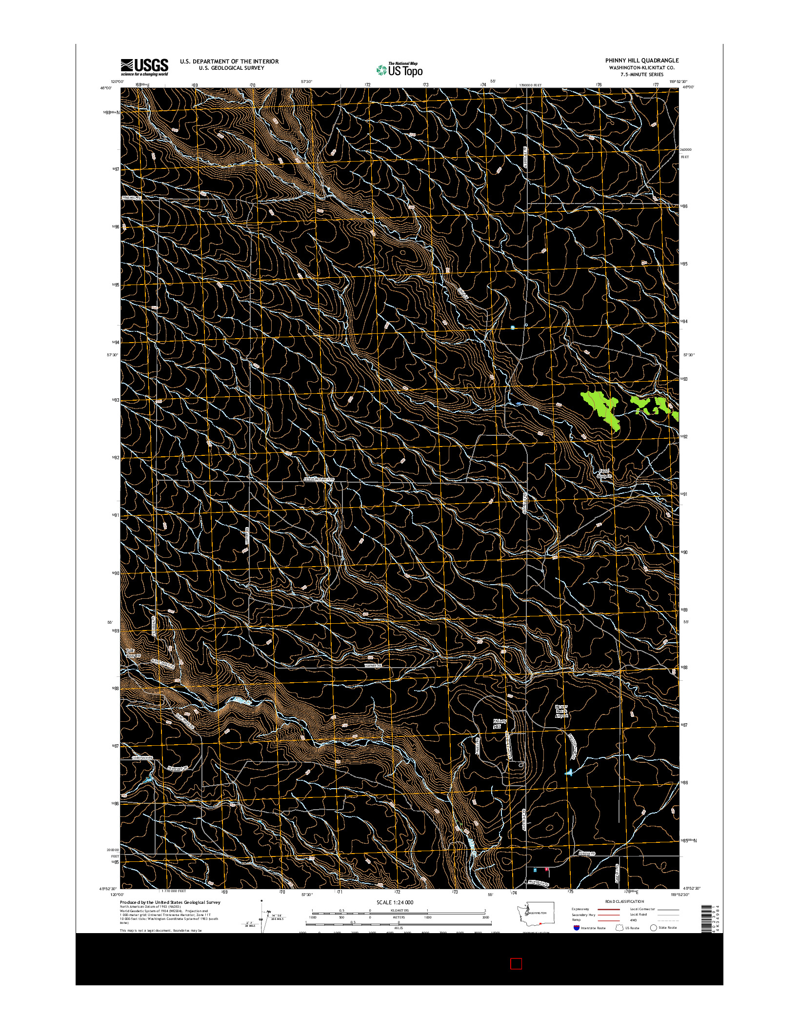 USGS US TOPO 7.5-MINUTE MAP FOR PHINNY HILL, WA 2017