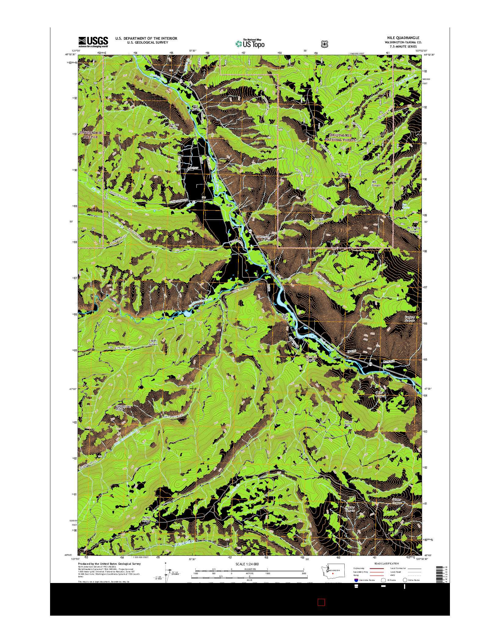 USGS US TOPO 7.5-MINUTE MAP FOR NILE, WA 2017