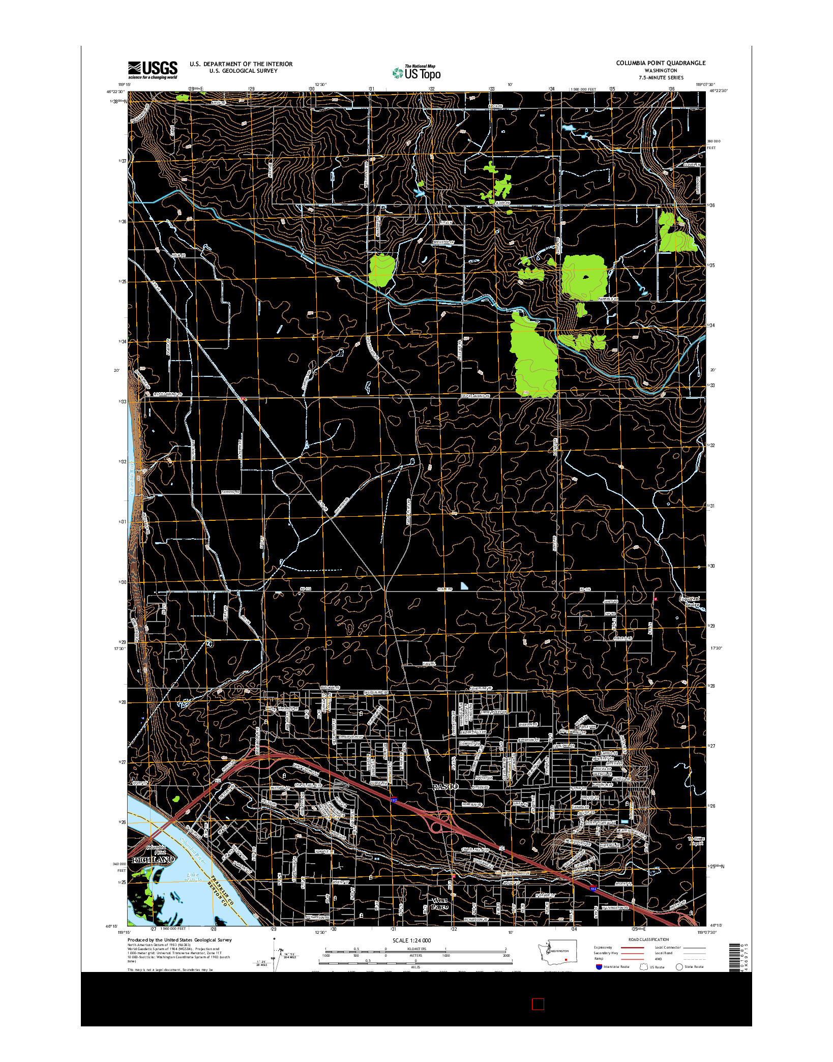 USGS US TOPO 7.5-MINUTE MAP FOR COLUMBIA POINT, WA 2017