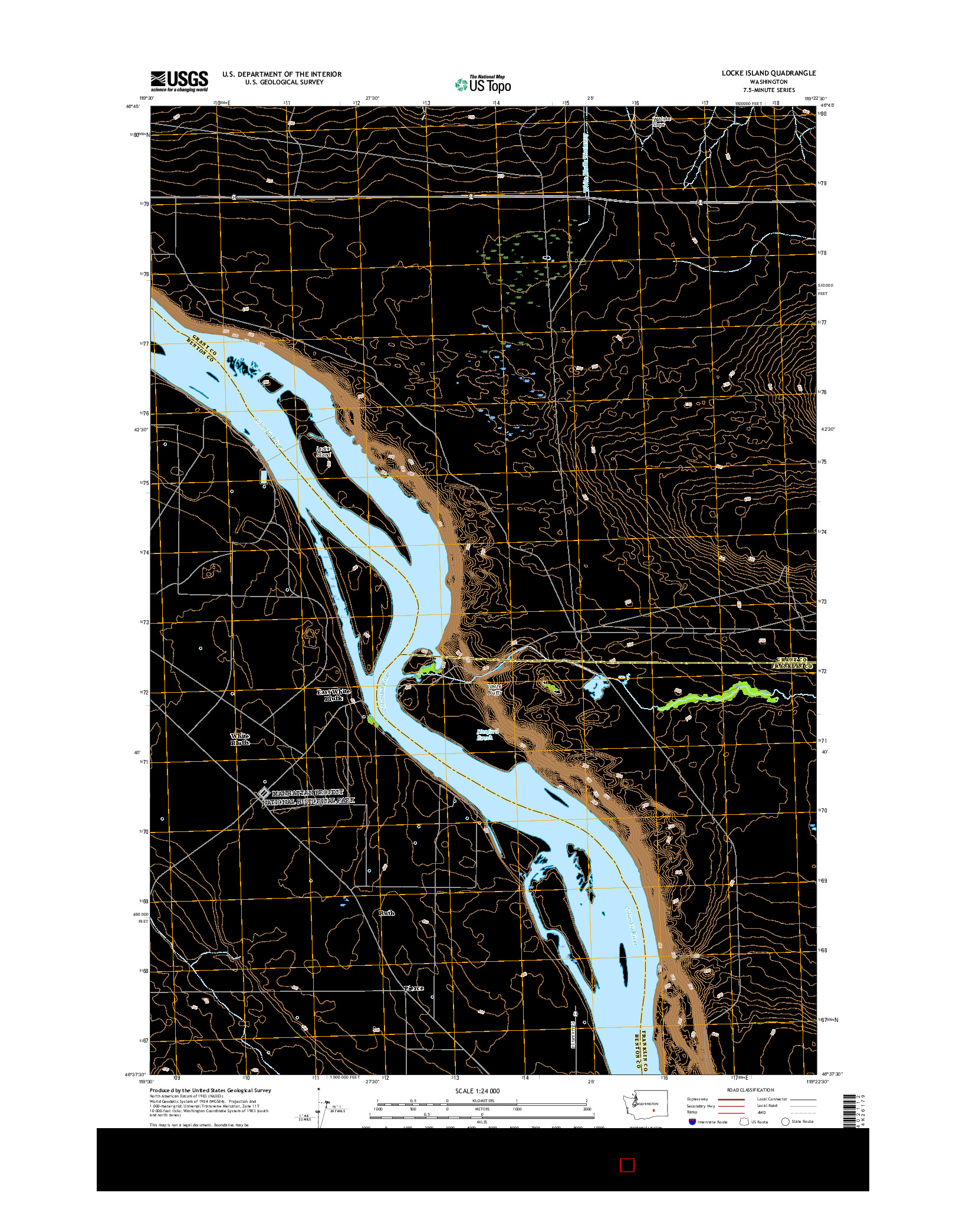 USGS US TOPO 7.5-MINUTE MAP FOR LOCKE ISLAND, WA 2017