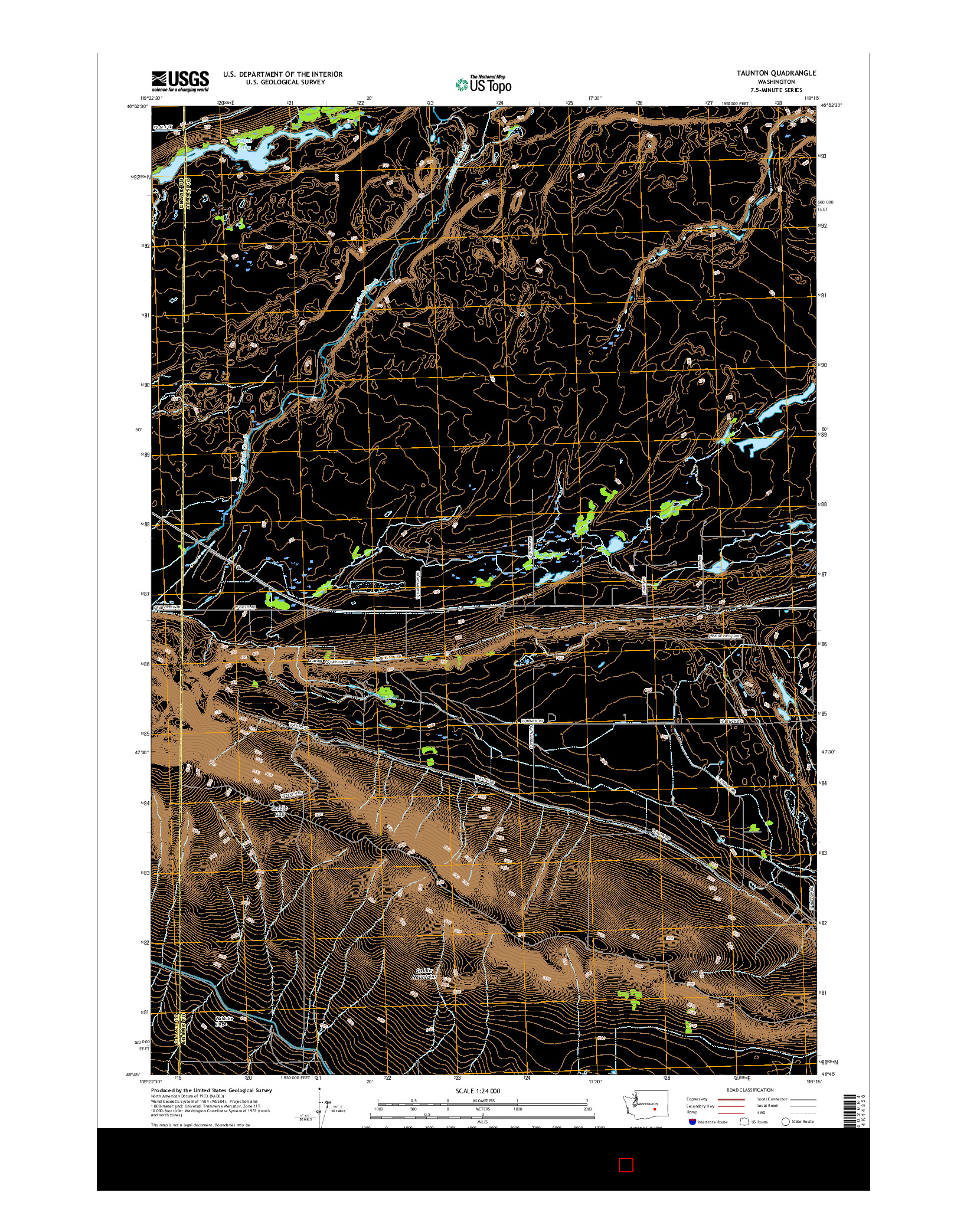 USGS US TOPO 7.5-MINUTE MAP FOR TAUNTON, WA 2017