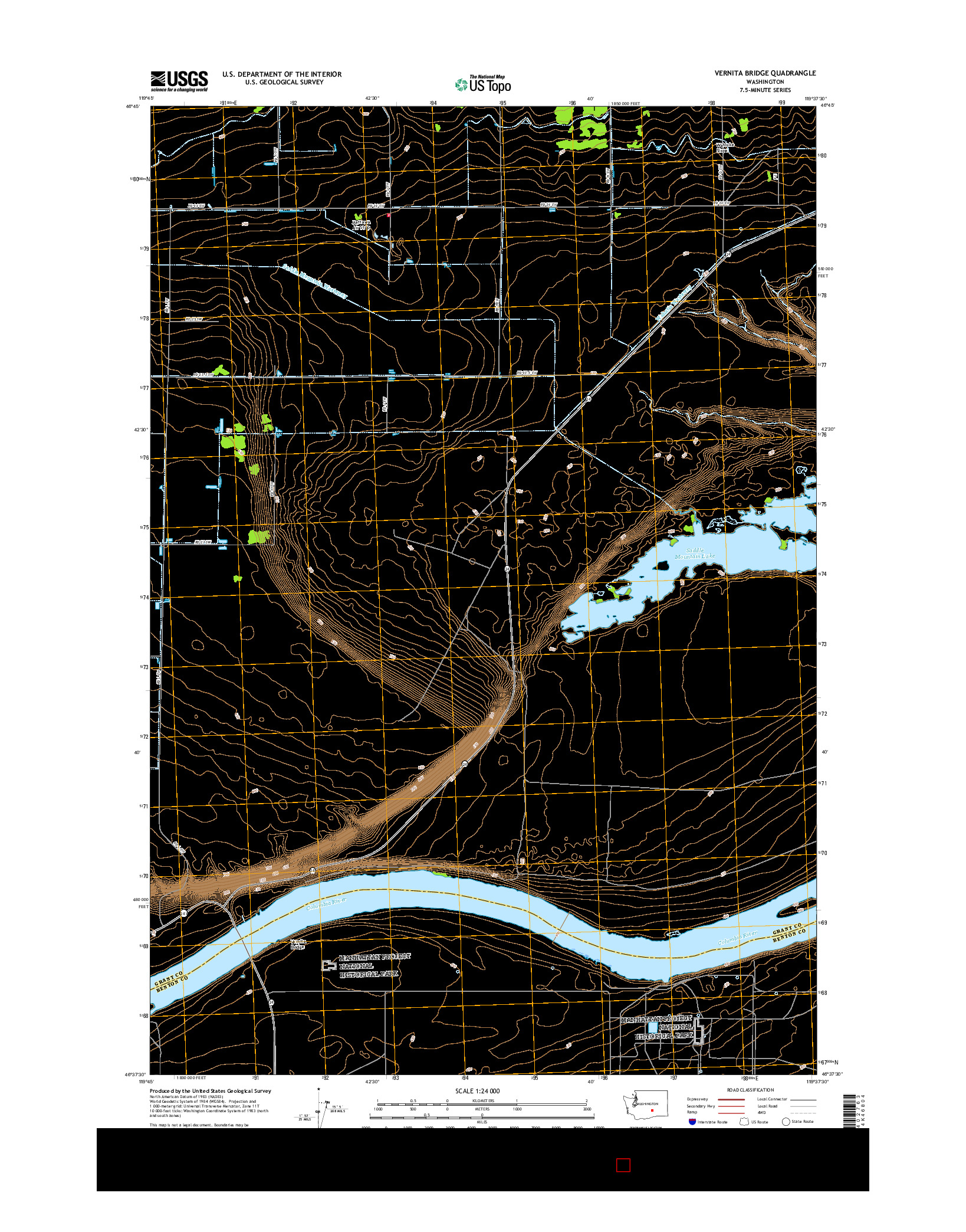 USGS US TOPO 7.5-MINUTE MAP FOR VERNITA BRIDGE, WA 2017