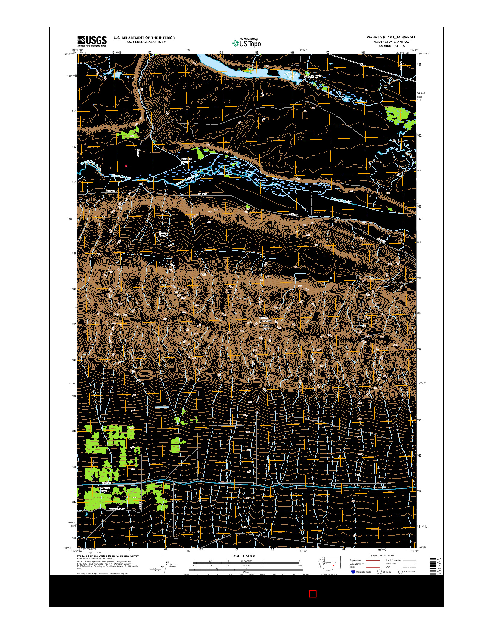 USGS US TOPO 7.5-MINUTE MAP FOR WAHATIS PEAK, WA 2017