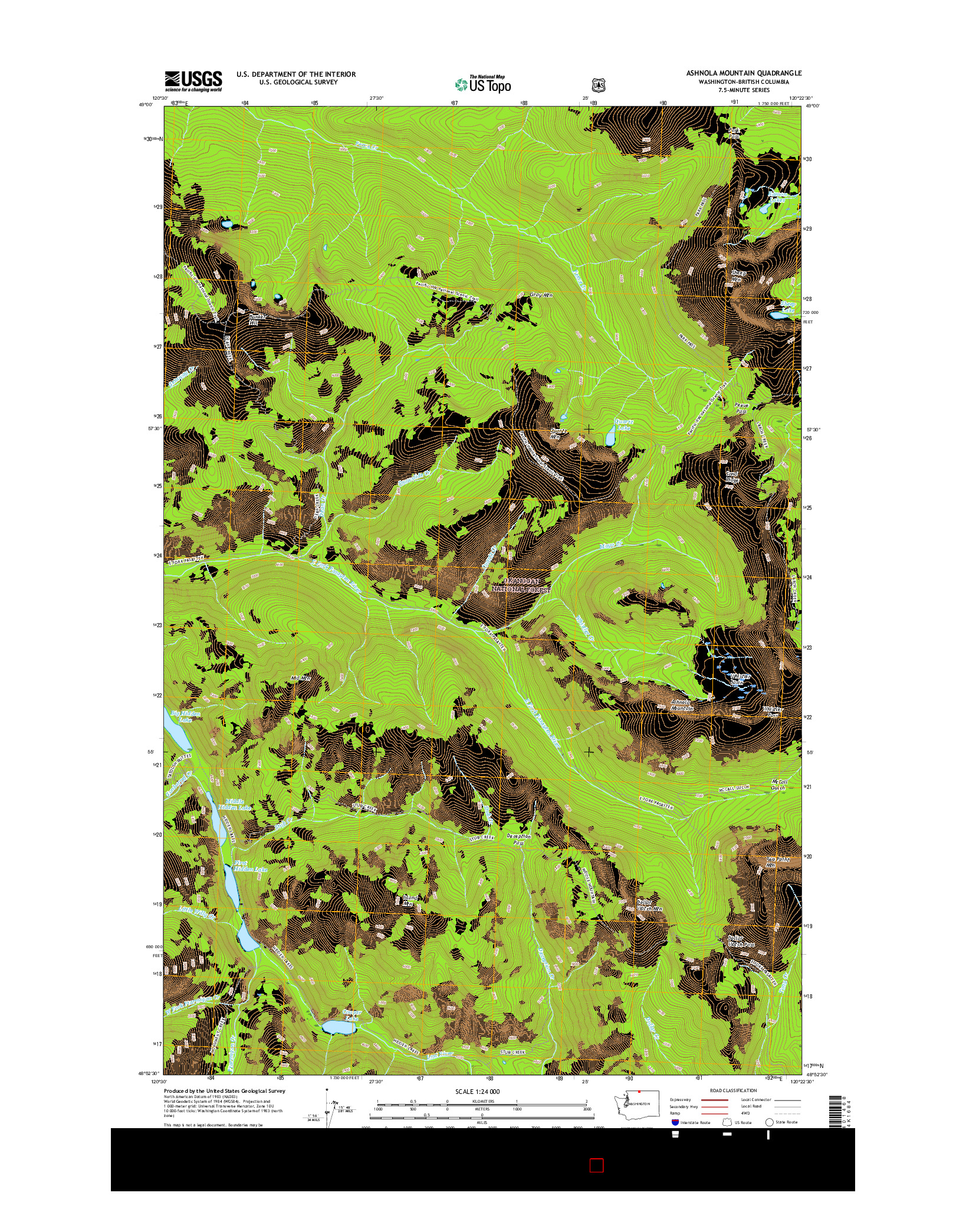 USGS US TOPO 7.5-MINUTE MAP FOR ASHNOLA MOUNTAIN, WA-BC 2017