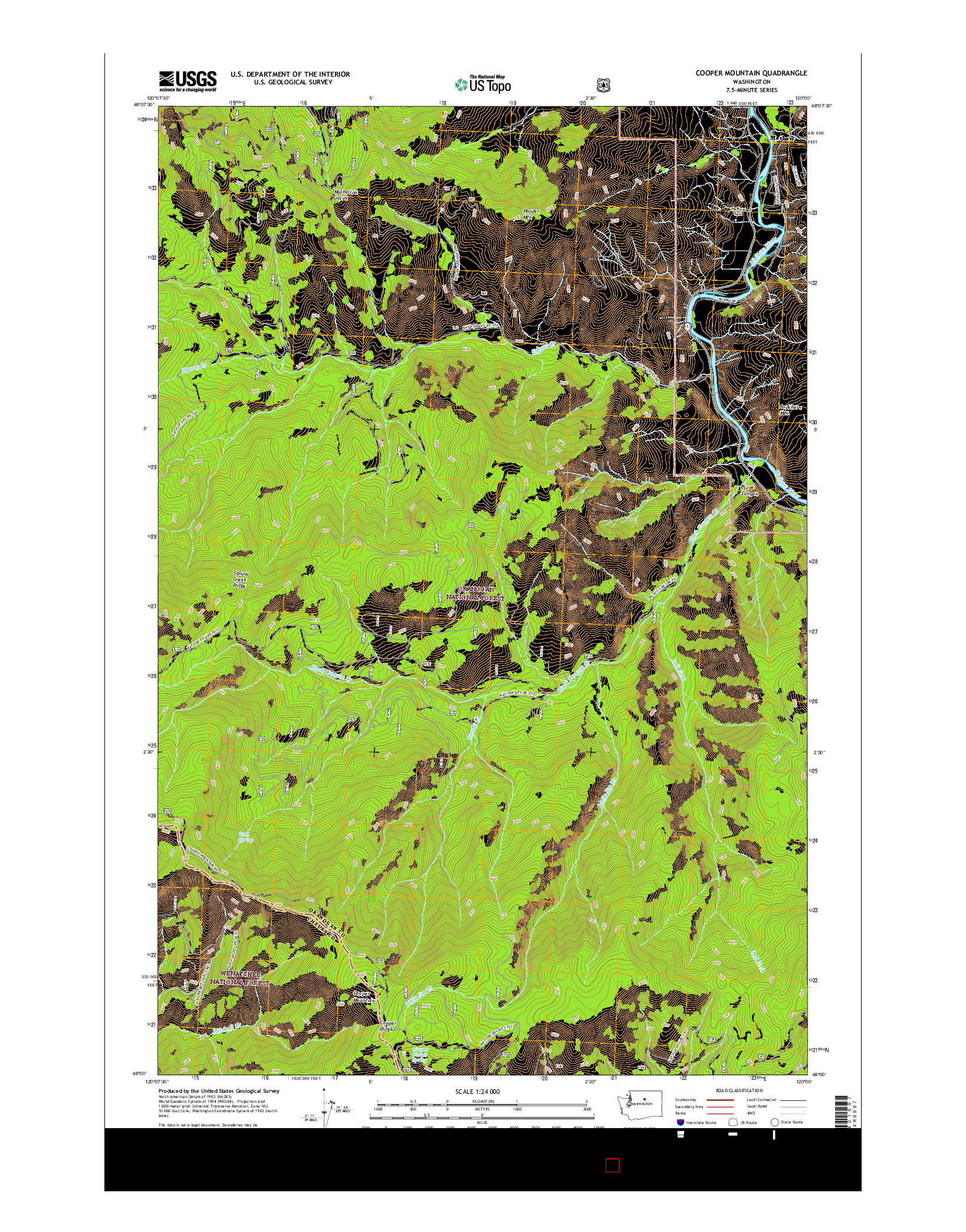 USGS US TOPO 7.5-MINUTE MAP FOR COOPER MOUNTAIN, WA 2017