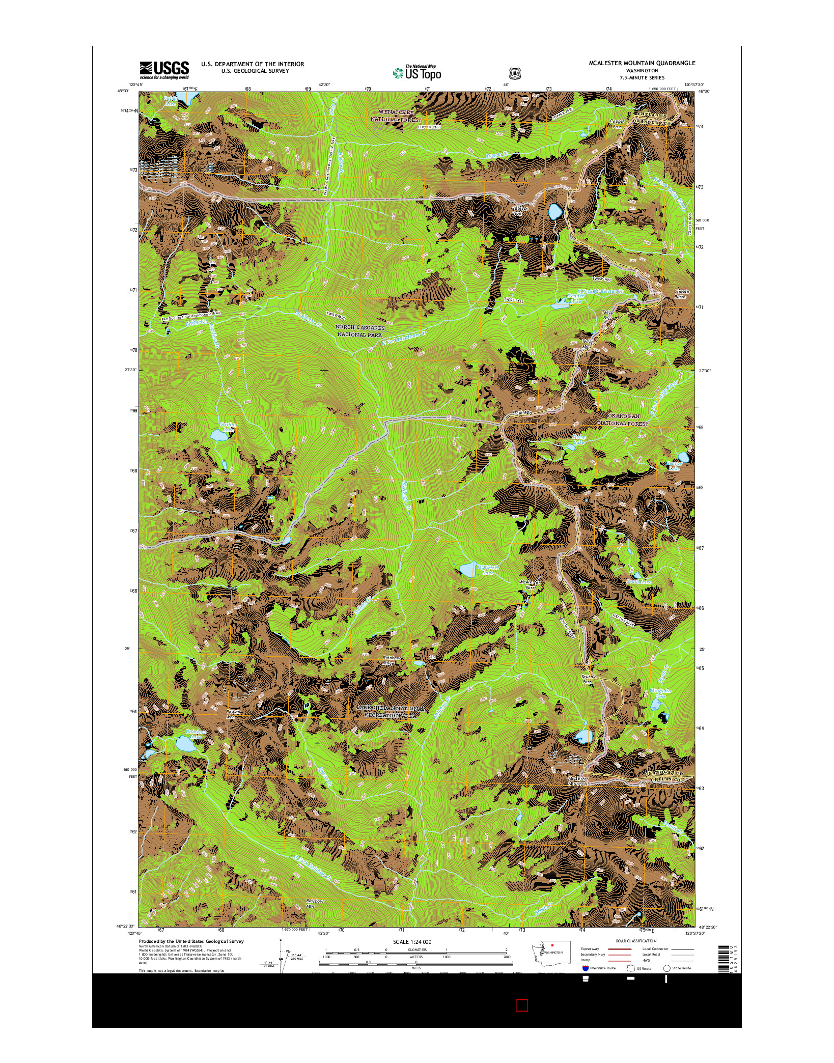 USGS US TOPO 7.5-MINUTE MAP FOR MCALESTER MOUNTAIN, WA 2017