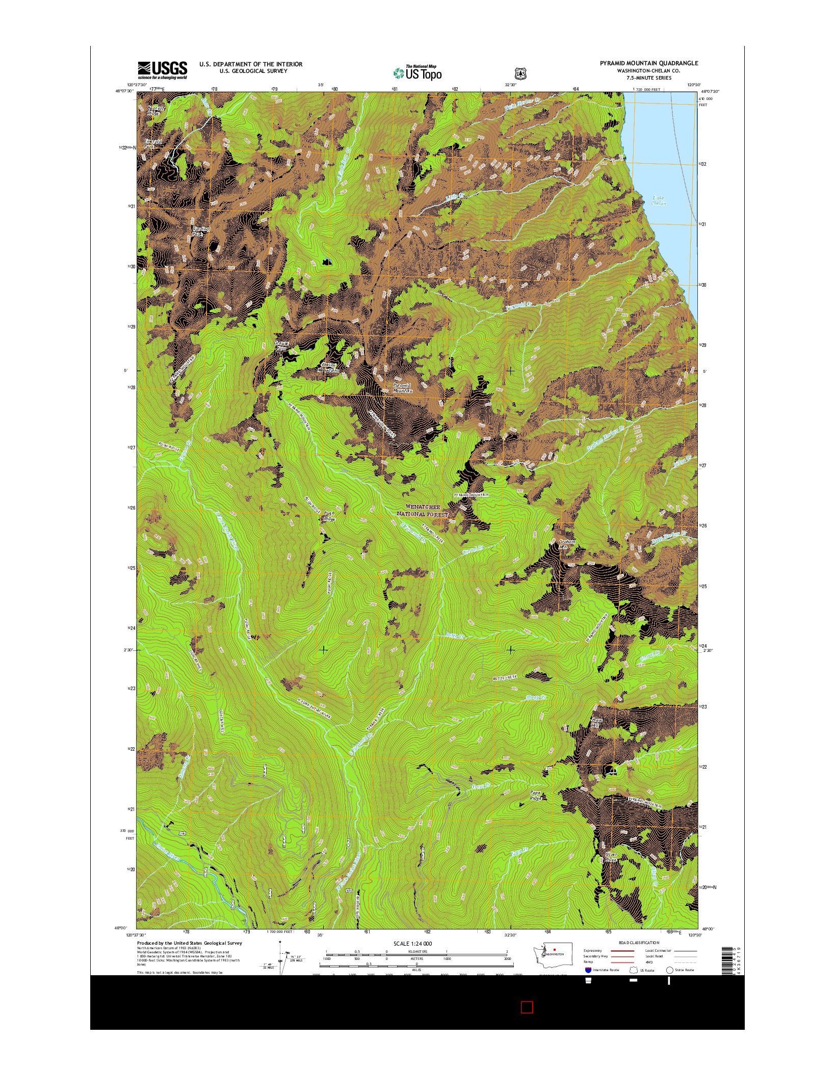 USGS US TOPO 7.5-MINUTE MAP FOR PYRAMID MOUNTAIN, WA 2017