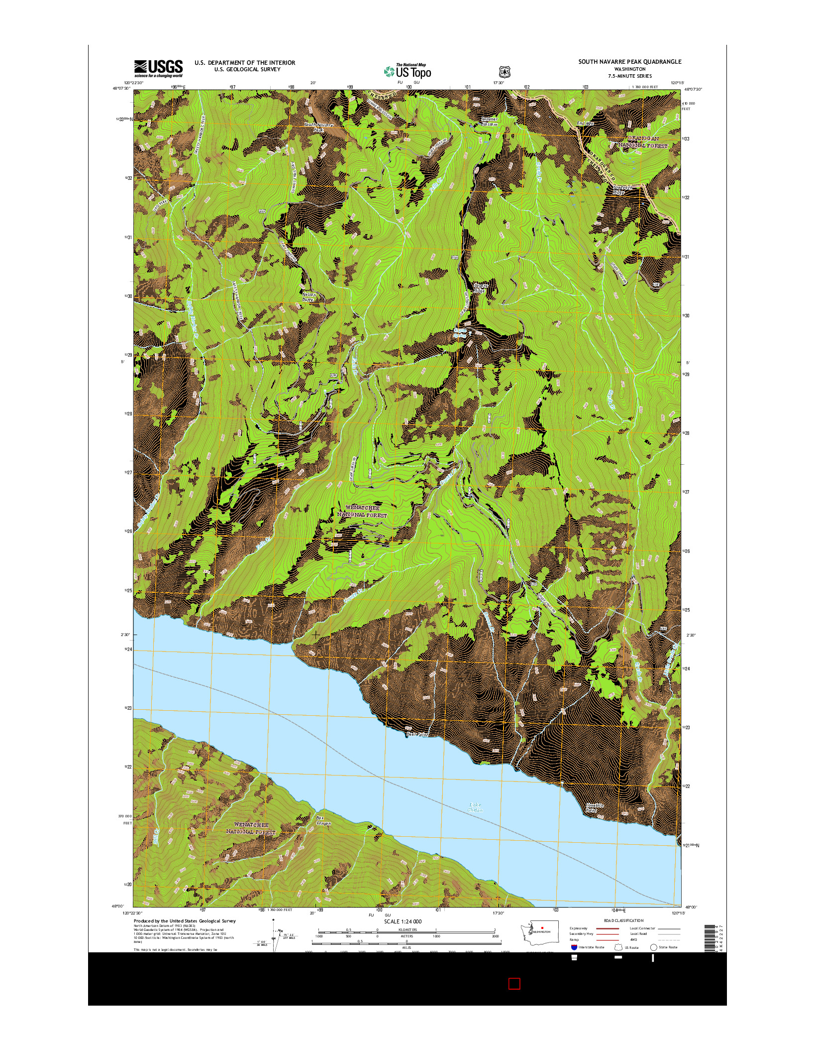 USGS US TOPO 7.5-MINUTE MAP FOR SOUTH NAVARRE PEAK, WA 2017