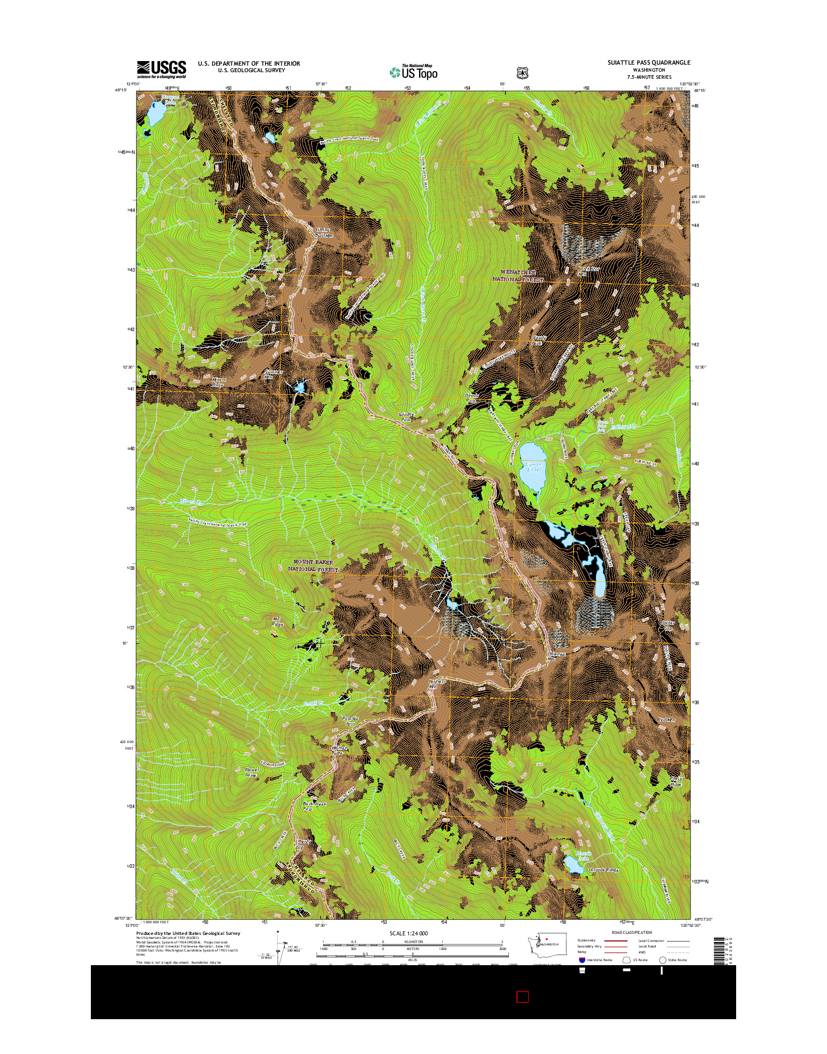 USGS US TOPO 7.5-MINUTE MAP FOR SUIATTLE PASS, WA 2017