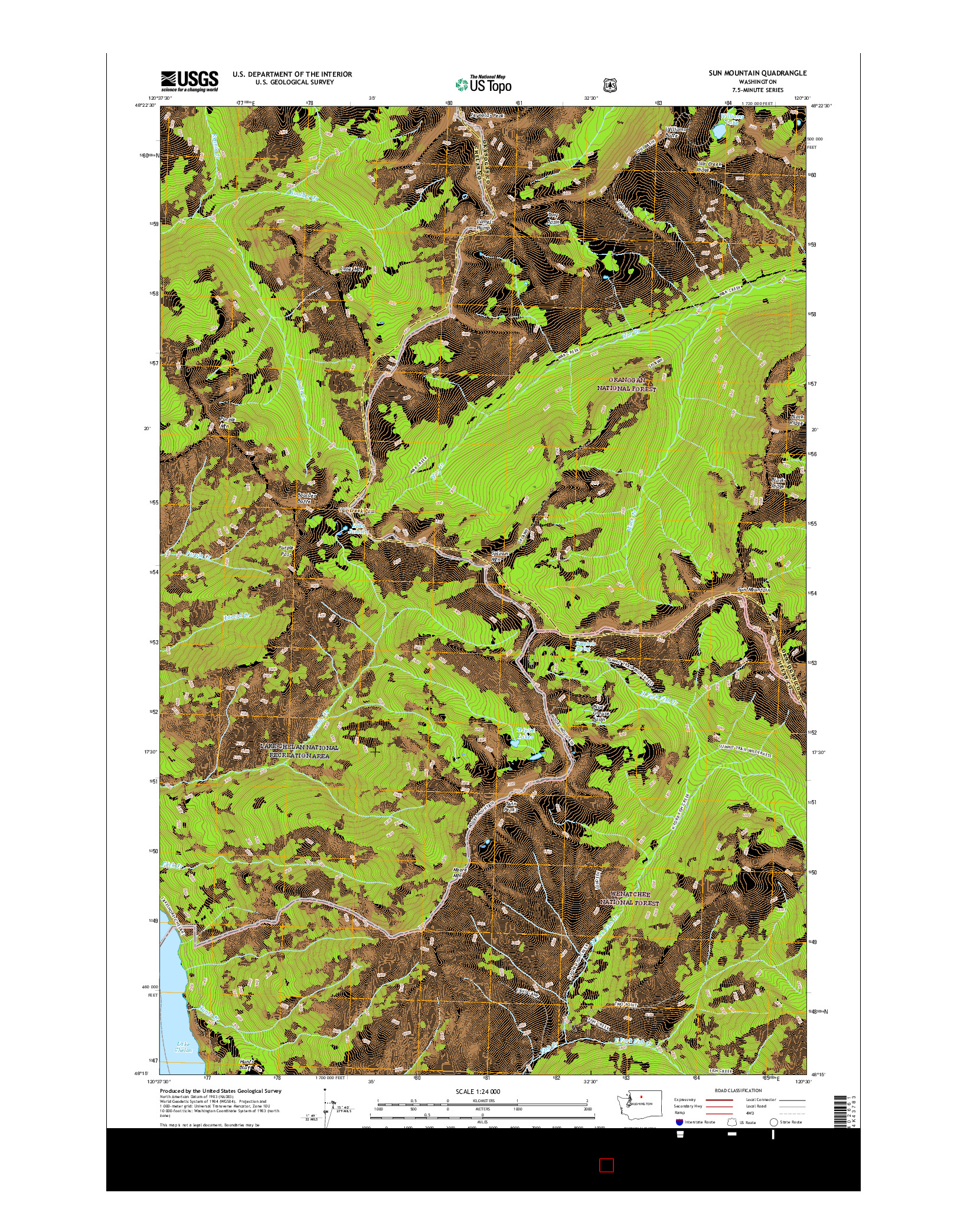 USGS US TOPO 7.5-MINUTE MAP FOR SUN MOUNTAIN, WA 2017