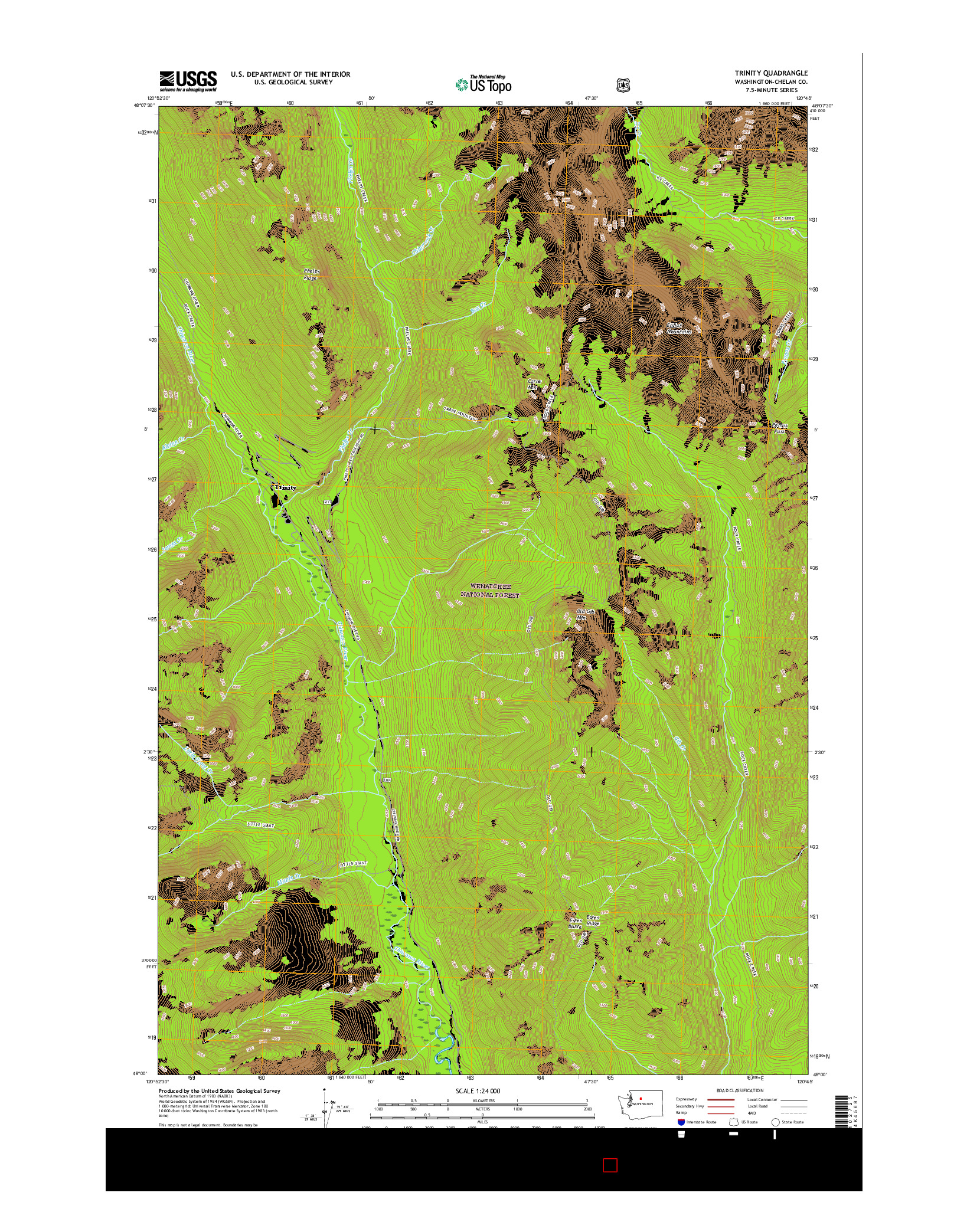 USGS US TOPO 7.5-MINUTE MAP FOR TRINITY, WA 2017