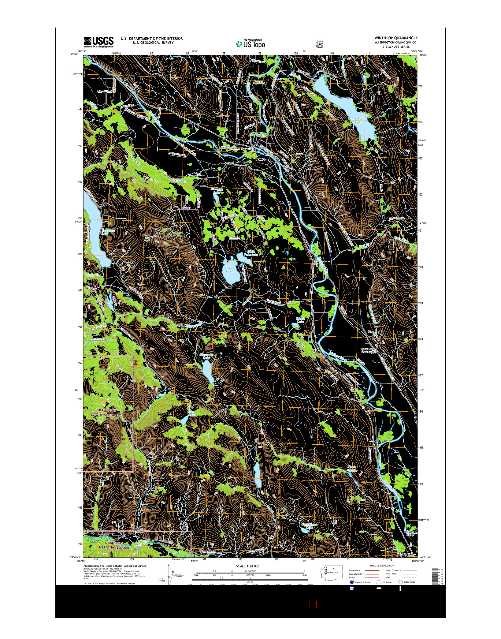 USGS US TOPO 7.5-MINUTE MAP FOR WINTHROP, WA 2017