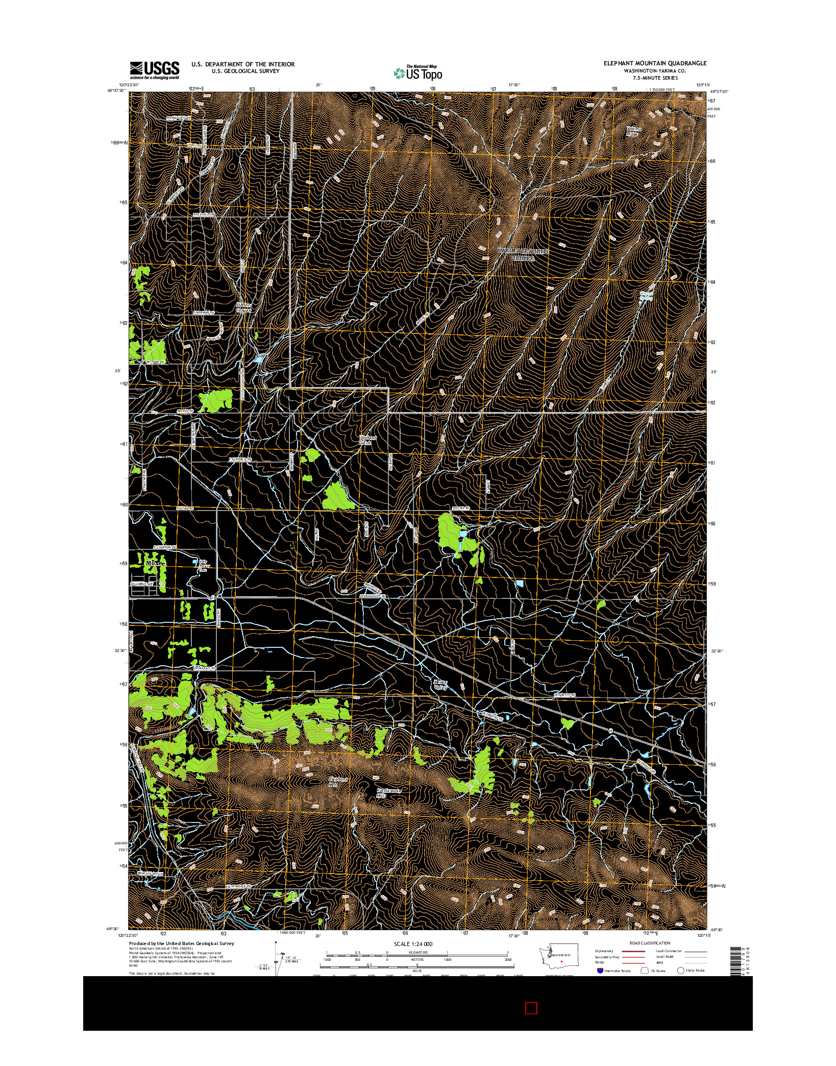 USGS US TOPO 7.5-MINUTE MAP FOR ELEPHANT MOUNTAIN, WA 2017