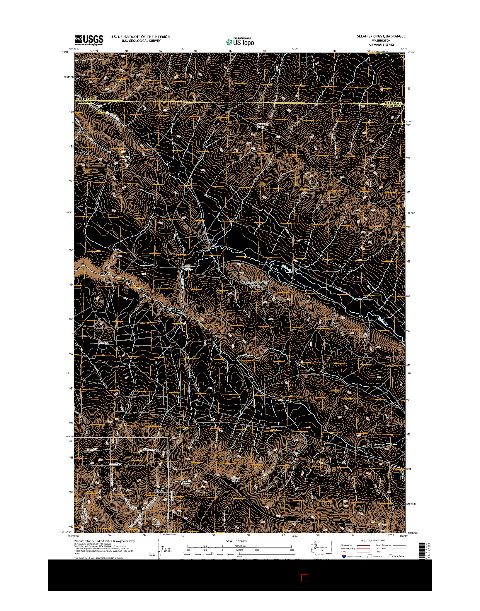 USGS US TOPO 7.5-MINUTE MAP FOR SELAH SPRINGS, WA 2017