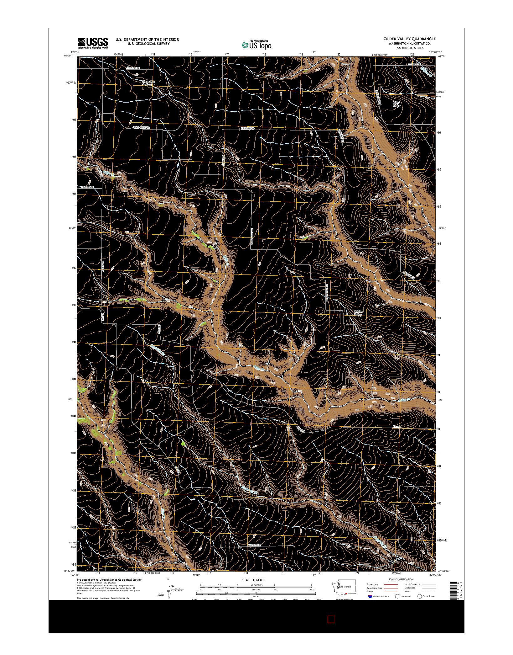 USGS US TOPO 7.5-MINUTE MAP FOR CRIDER VALLEY, WA 2017