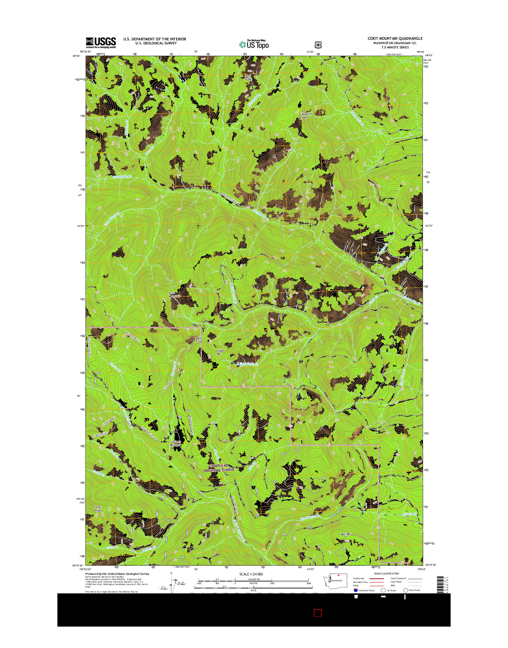 USGS US TOPO 7.5-MINUTE MAP FOR COXIT MOUNTAIN, WA 2017