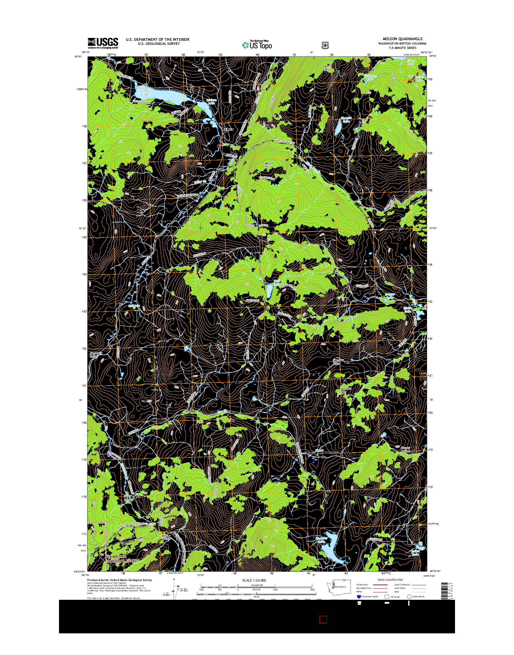 USGS US TOPO 7.5-MINUTE MAP FOR MOLSON, WA-BC 2017